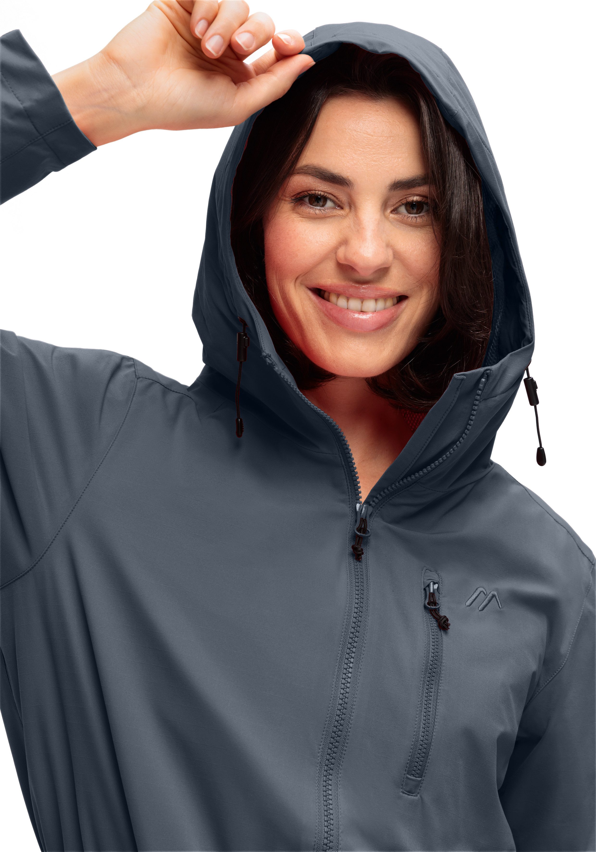 Maier Sports Parka ArorA Loop W Dames jacke waterdicht, outdoorjacke, 3 buitenzakken + binnenzak