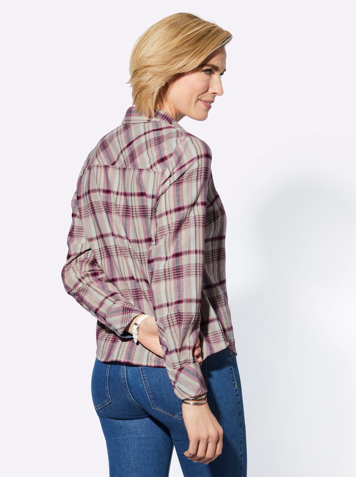 Casual Looks Geruite blouse
