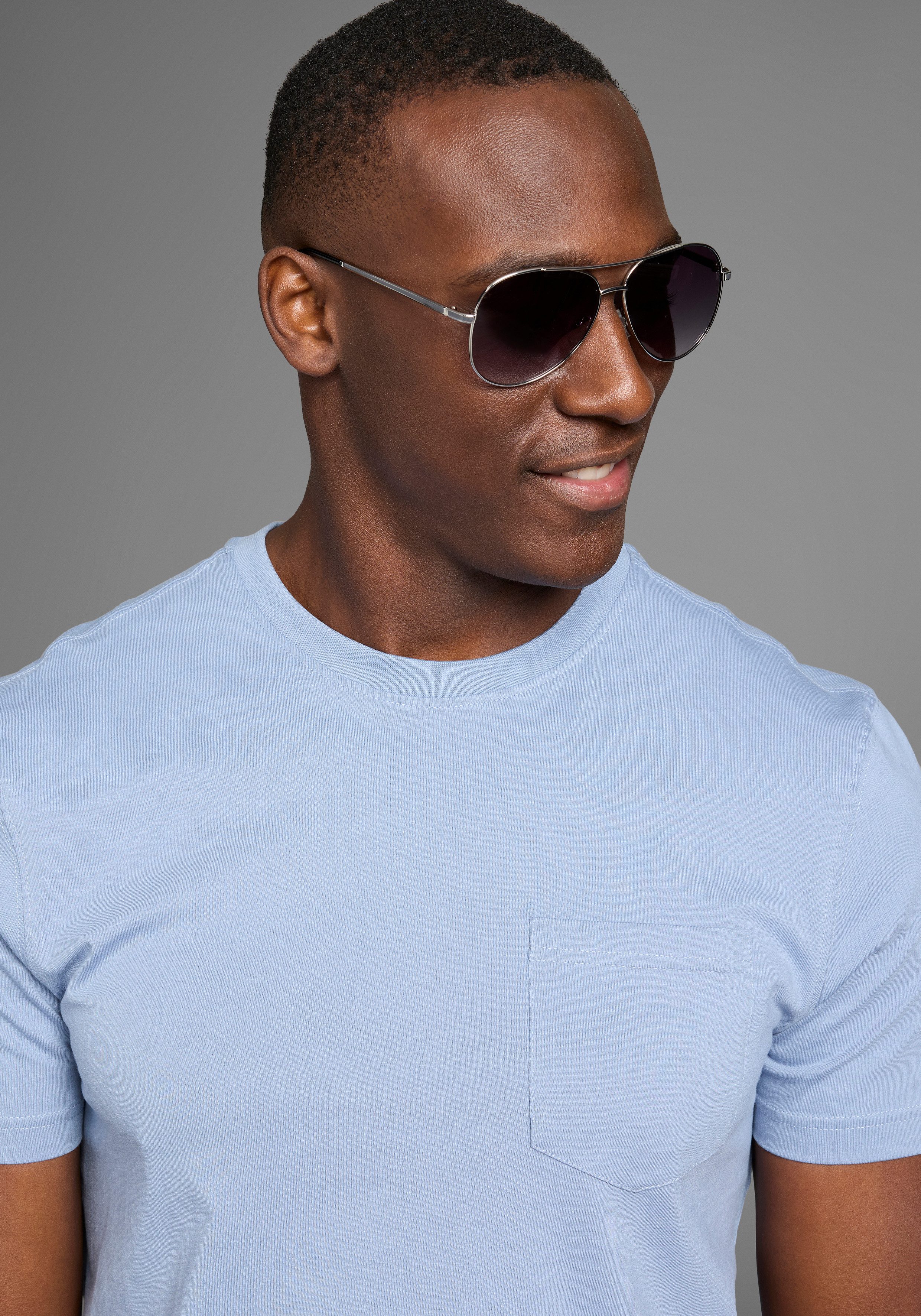 Bruno Banani Lang shirt met een afgeronde zoom