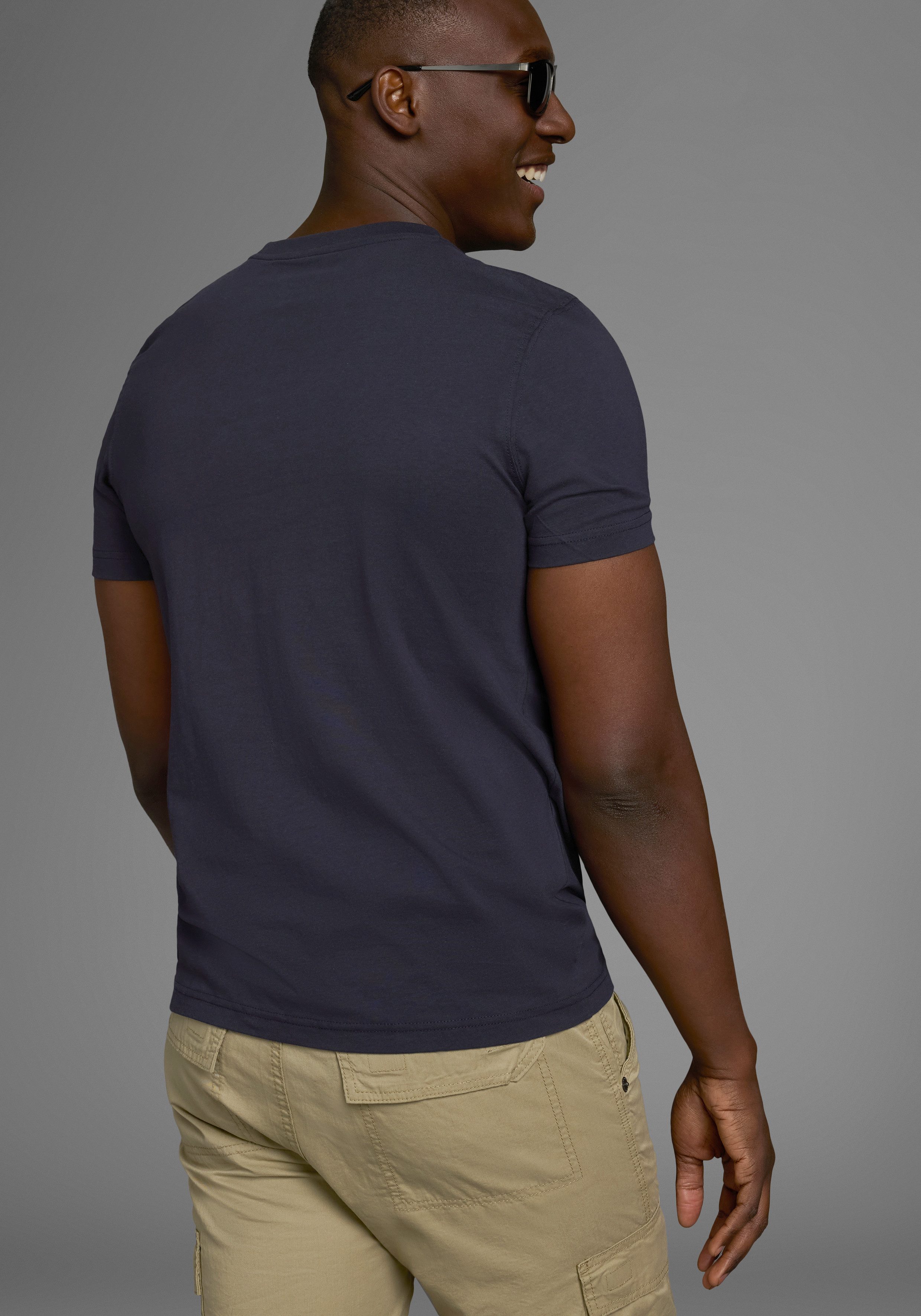 Man's World T-shirt Korte mouwen, regular fit, met print, ronde hals