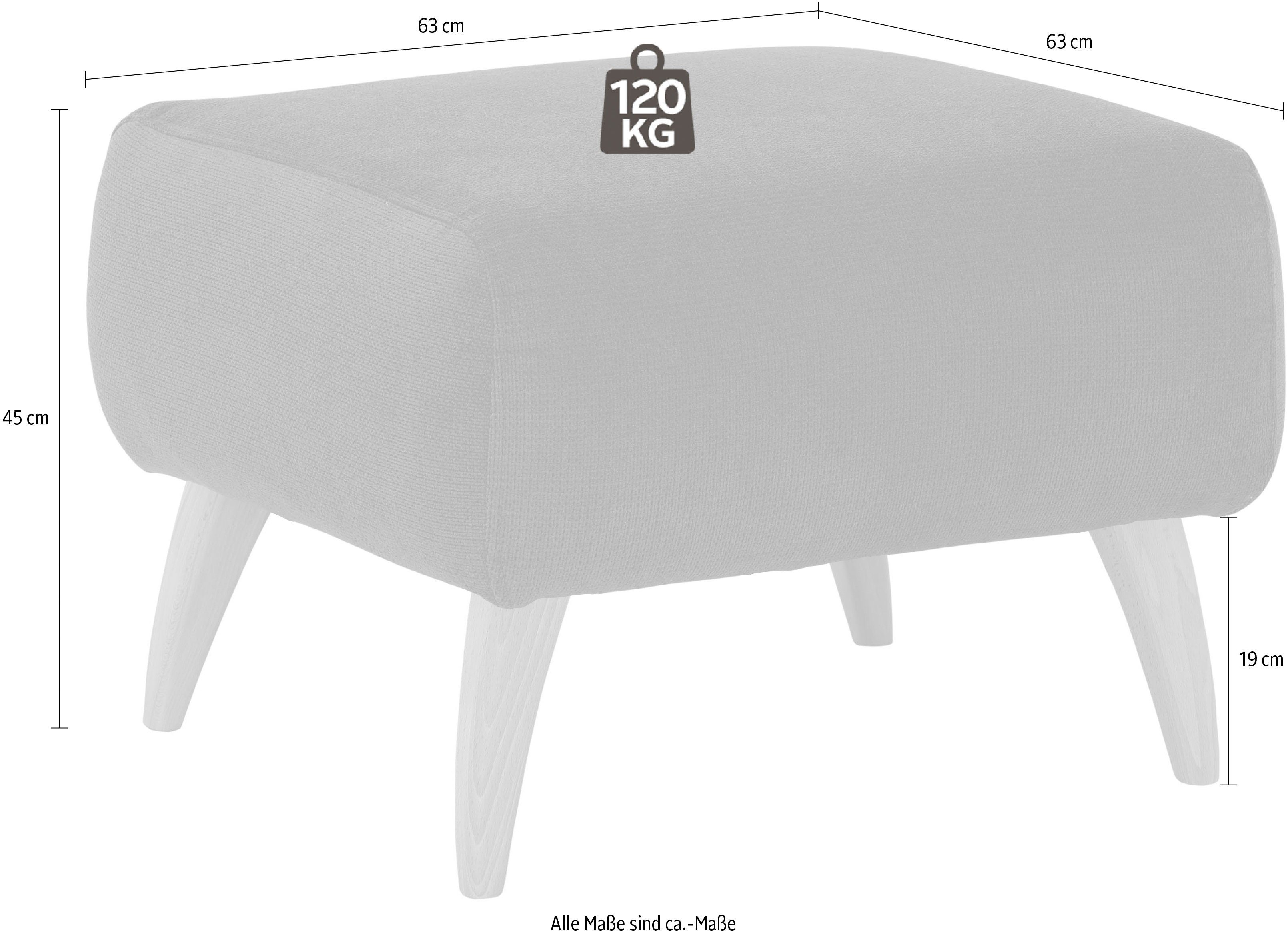 Home affaire Hocker Baggio met houten voetjes