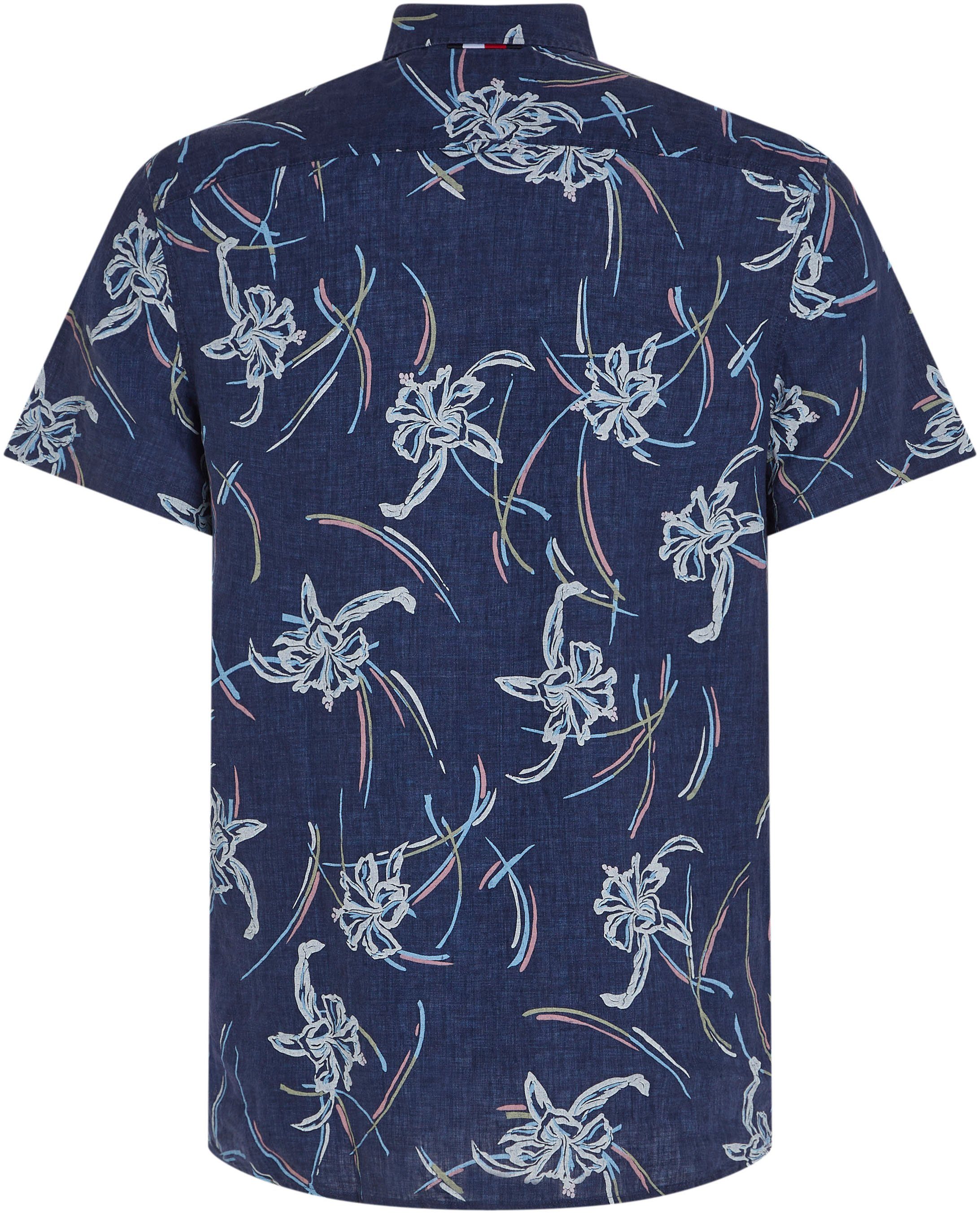 Tommy Hilfiger Linnen overhemd LI TROPICAL PRT SF SHIRT
