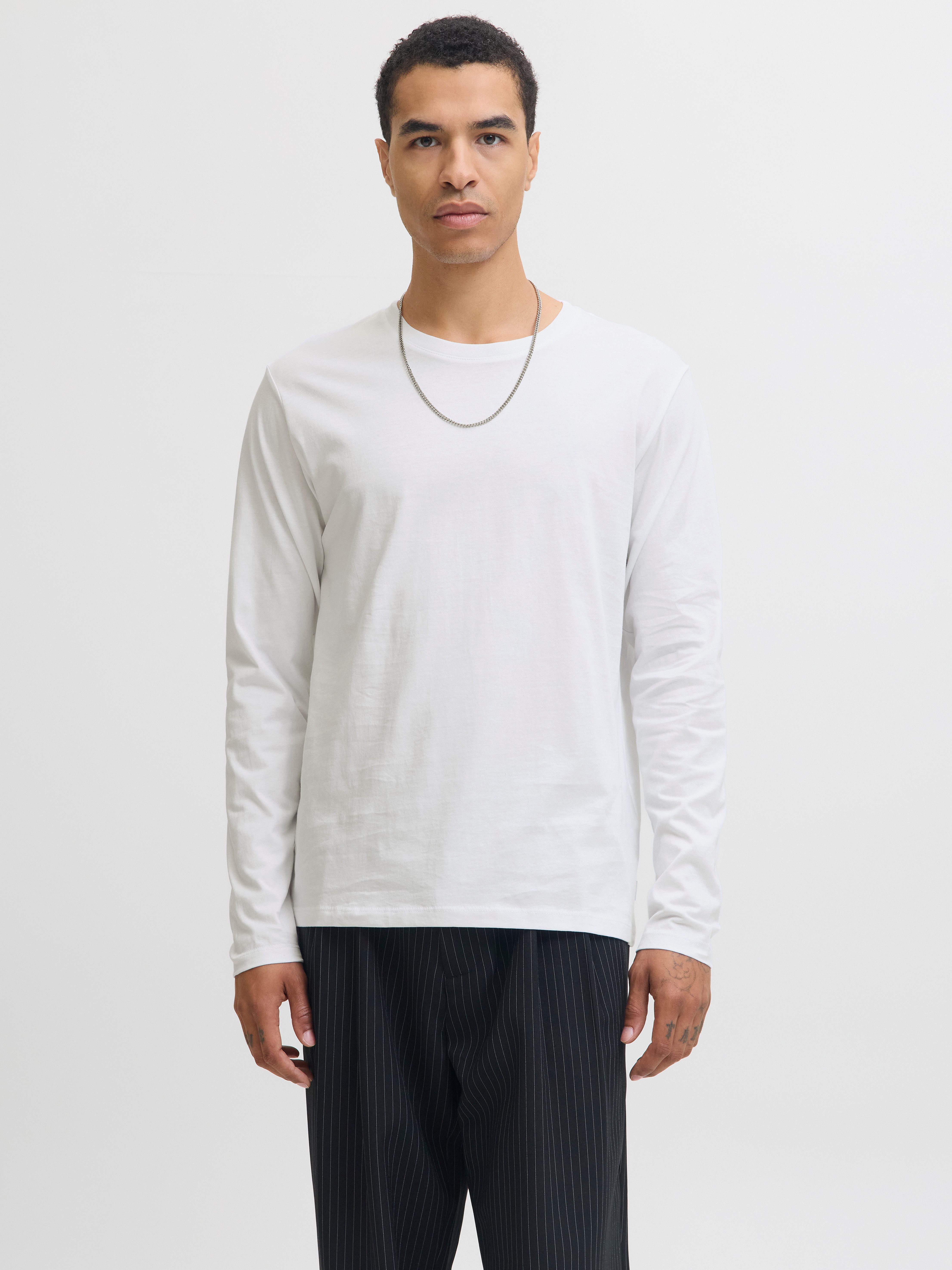 Jack & Jones Shirt met ronde hals JJEORGANIC BASIC TEE LS O-NECK NOOS
