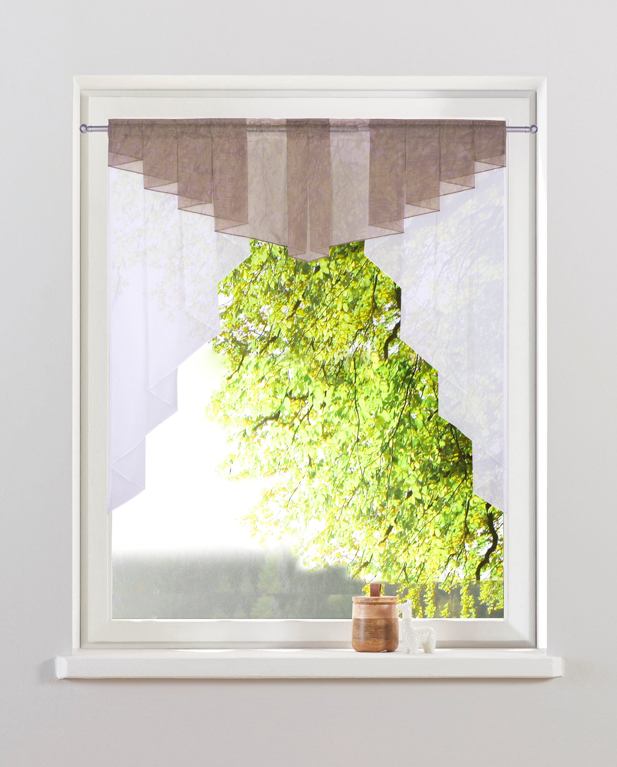 my home Couvertstore Sinan Rimpelband om aan op te hangen (1 stuk) kant & klaar gordijnen maat 4 wit