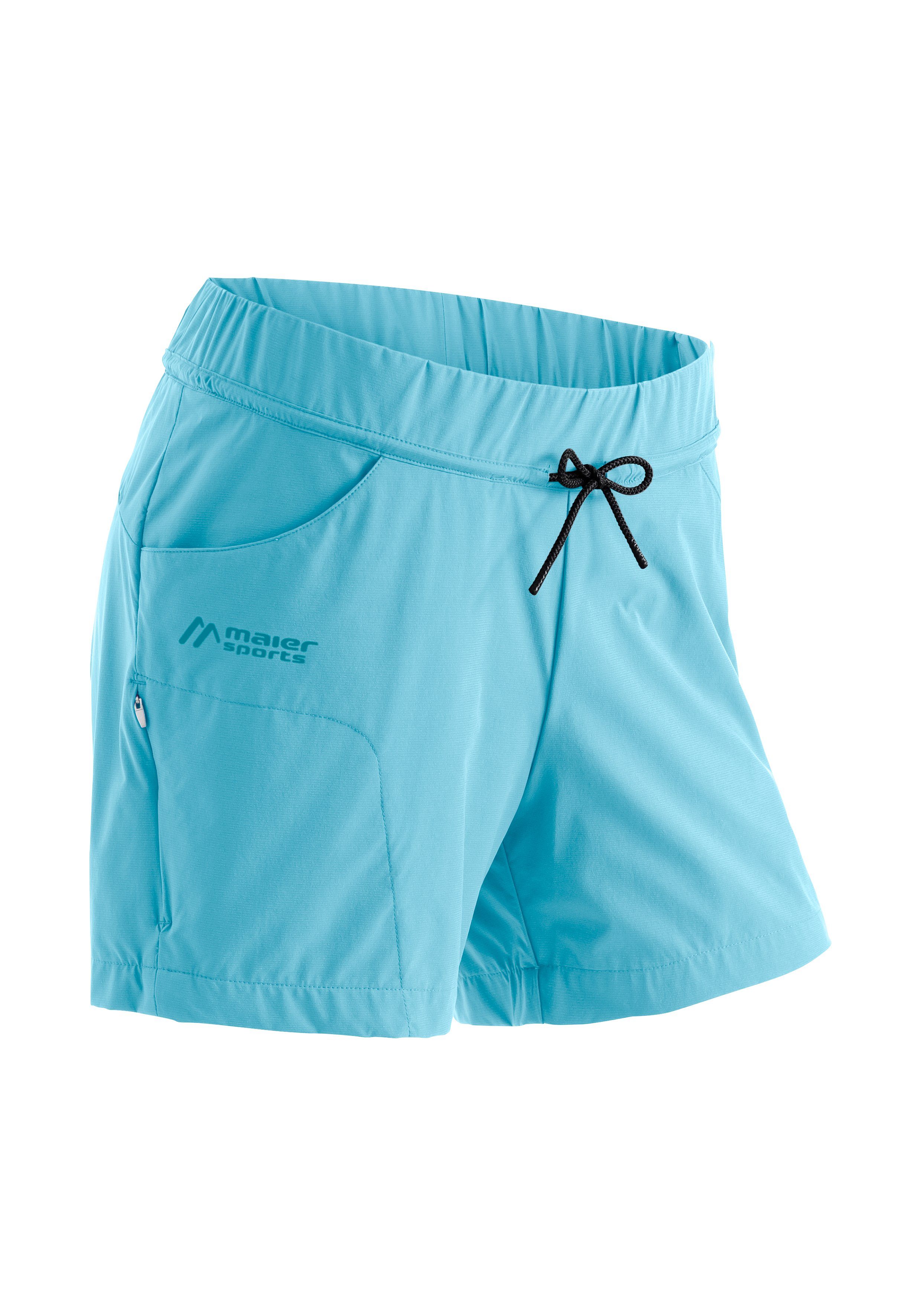 Maier Sports Functionele short Fortunit short W Scheurvaste functionele short in casual snit dames broeken maat 36 blauw