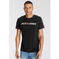 jack  jones t-shirt logo tee crew neck zwart