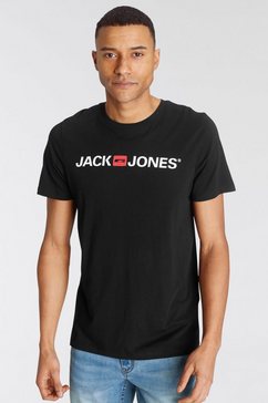 jack  jones t-shirt logo tee crew neck zwart