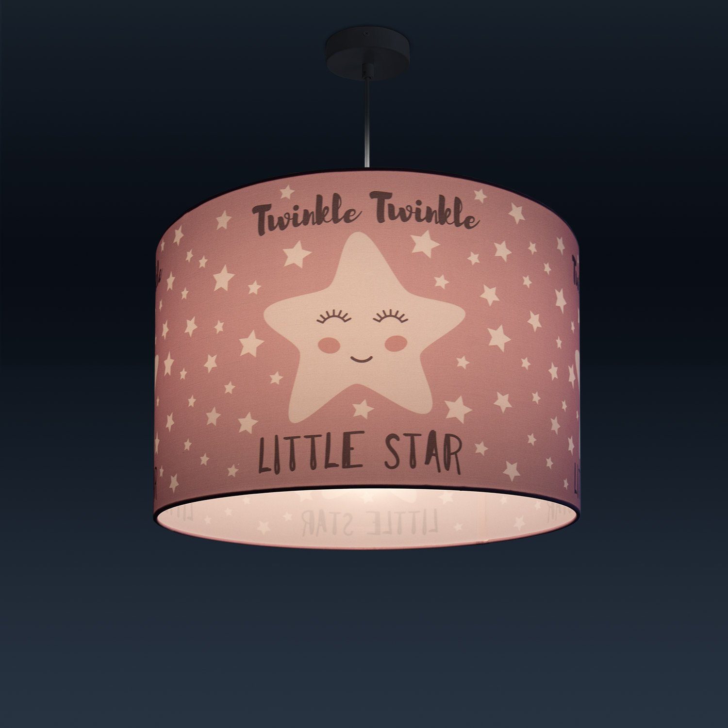 Paco Home Hanglamp Aleyna 105 Kinderlamp plafondlamp LED kinderkamer lamp sterren-motief E27