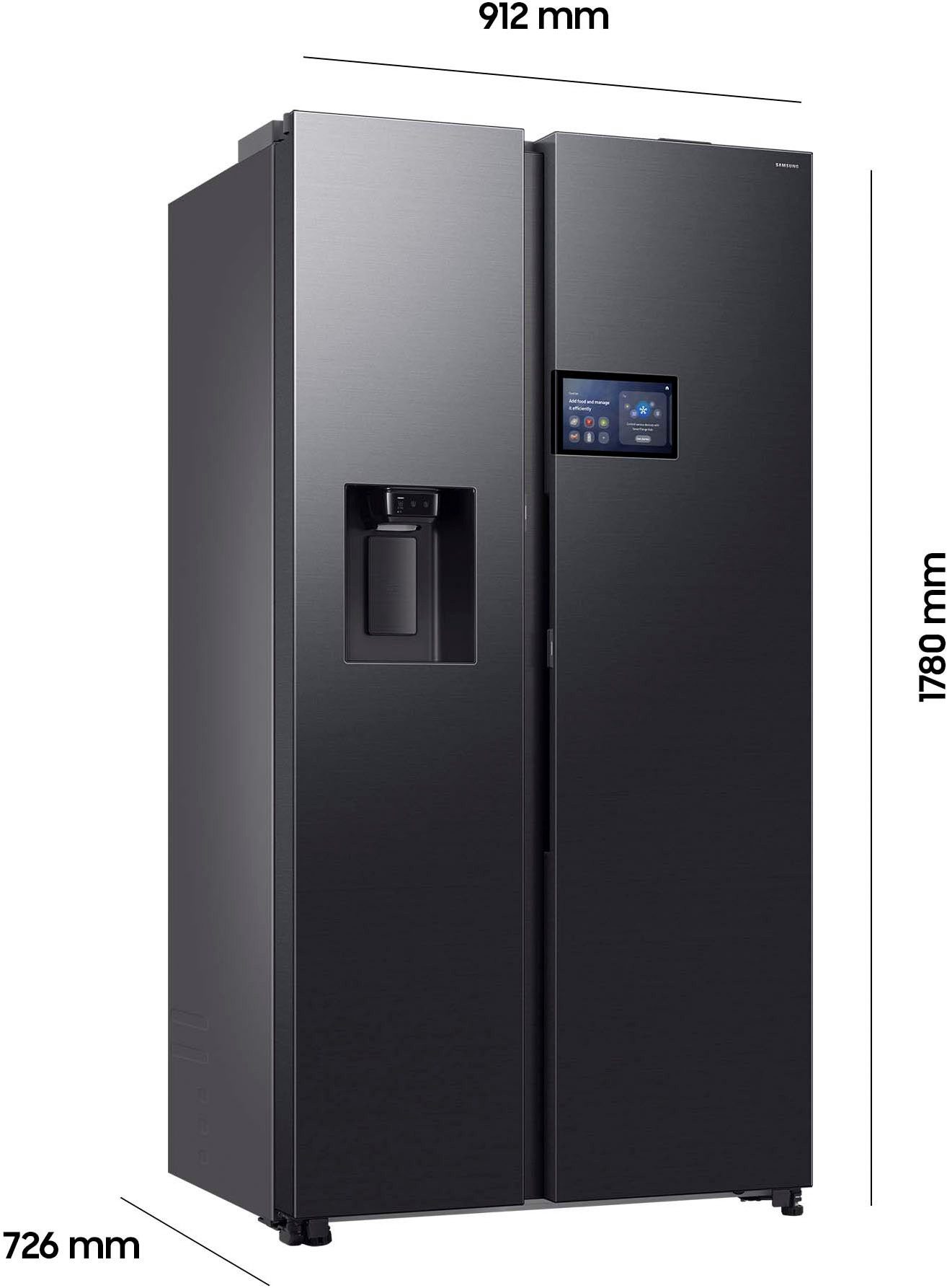 Samsung Side-by-side RS90F65EDF Separate temperatuurregeling voor koel- en vriesgedeelte