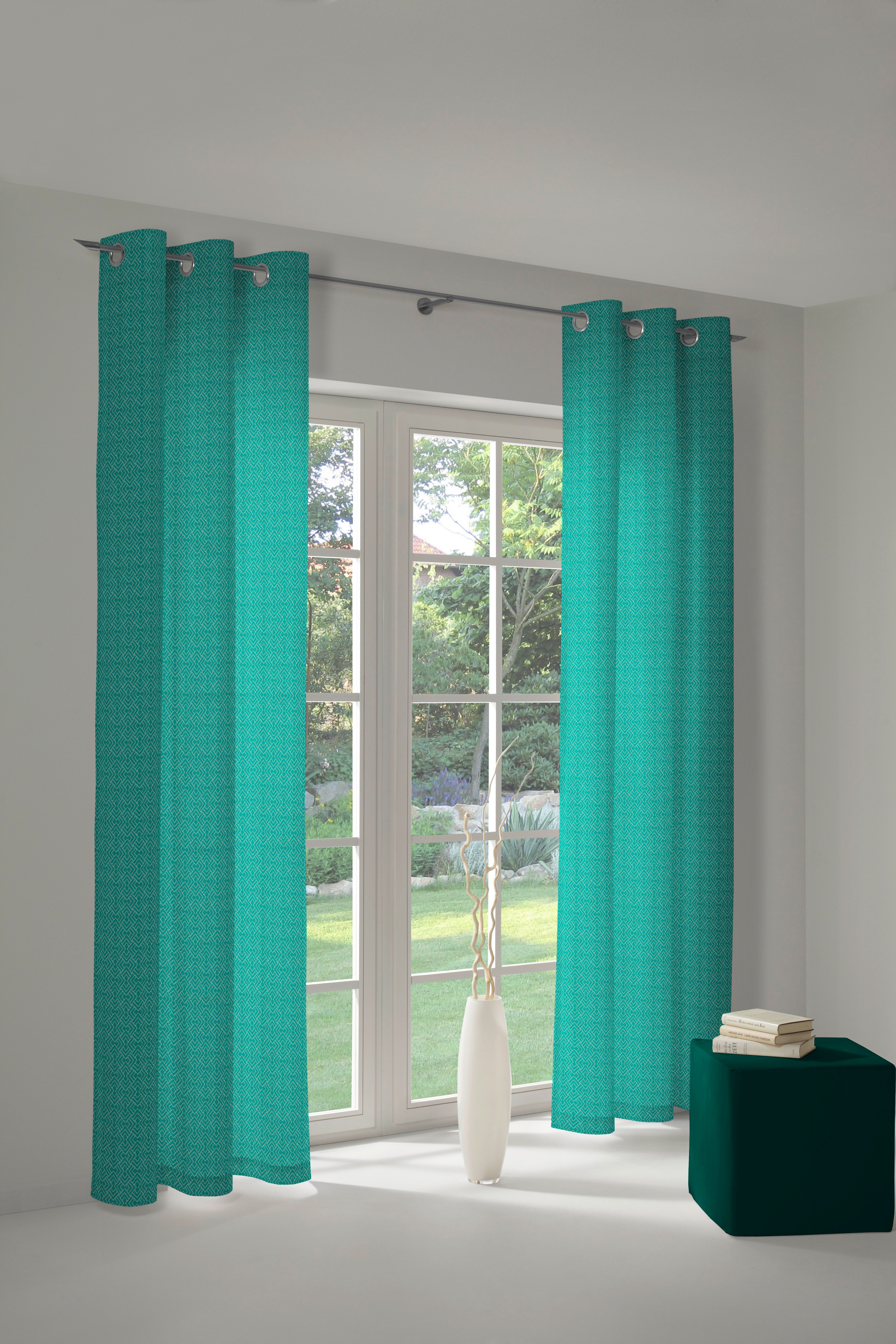 Adam Gordijn Graphic Ventus (1 stuk) kant & klaar gordijnen maat hxb: 175x145 cm groen