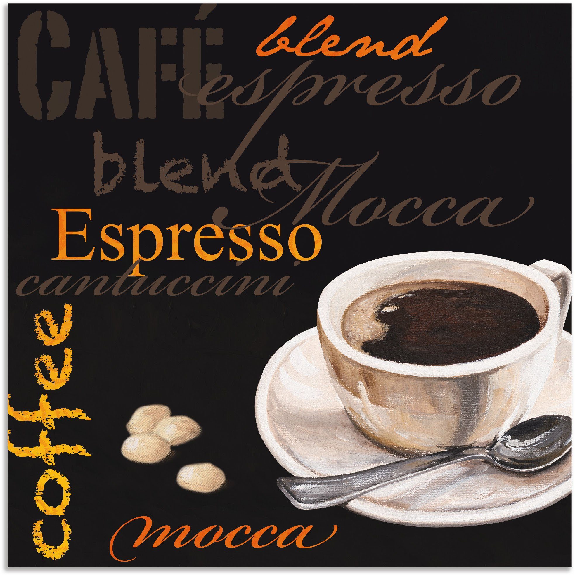 Artland Artprint Espresso Kaffee in vele afmetingen & productsoorten artprint van aluminium-artprint