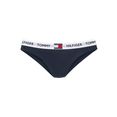 tommy hilfiger underwear slip thong met contrastkleurige band  tommy hilfiger-logo-badge blauw