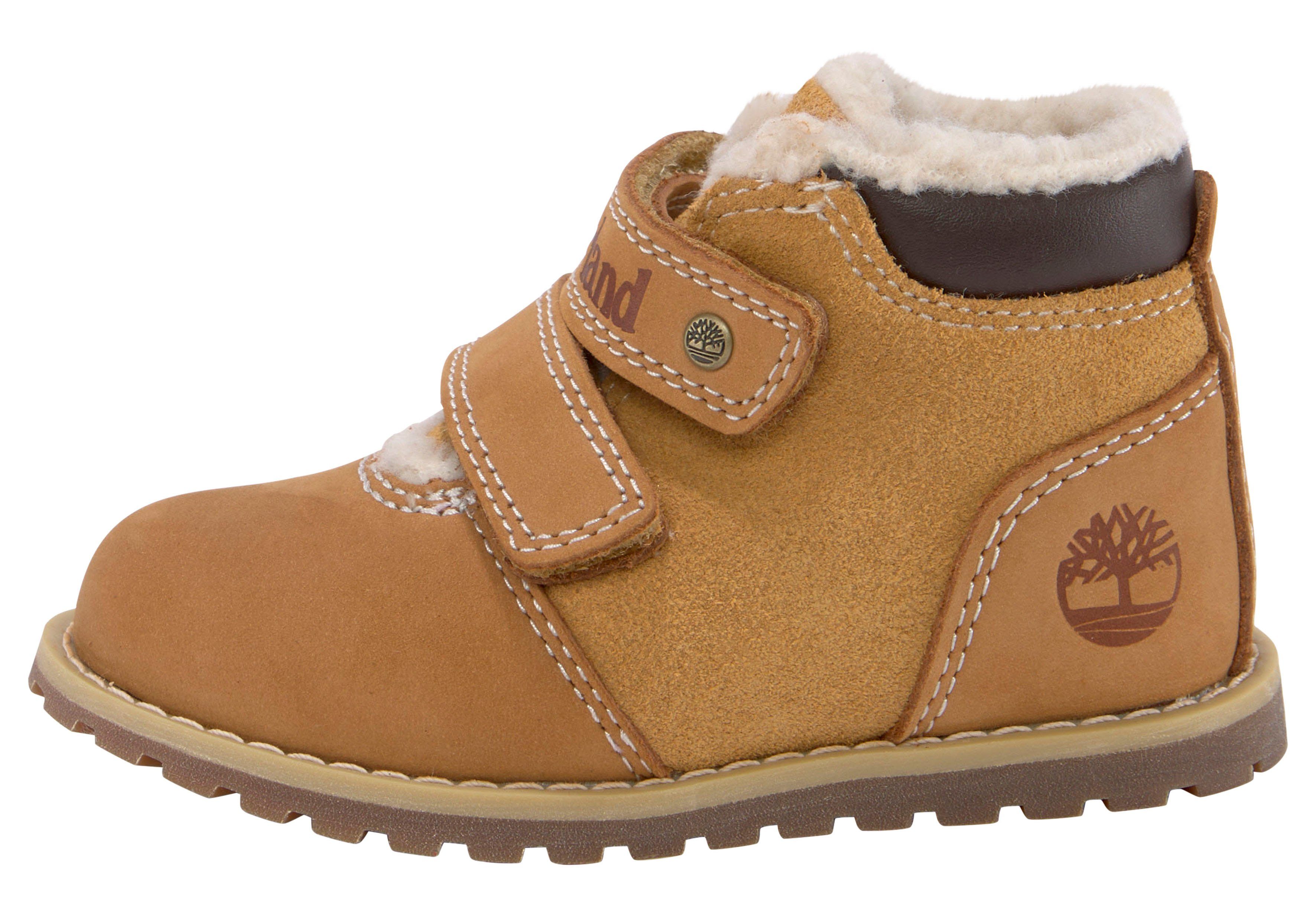 Timberland Klittenbandboots POKEY PINE MID WARM LINED HOOK & LOOP BOOT Winterlaarzen, winterlaarzen, snowboots, winterschoenen, gevoerd