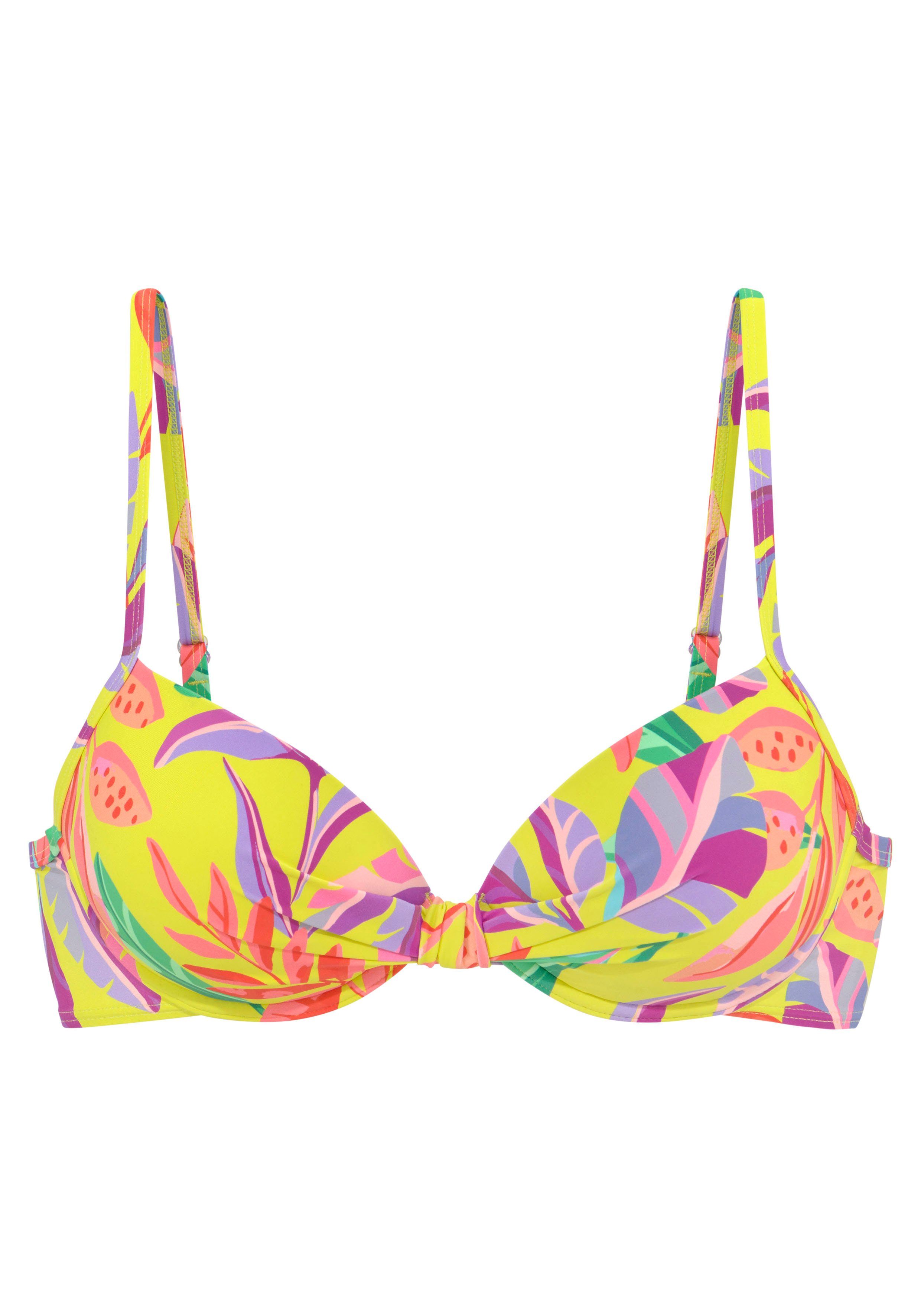 s.Oliver RED LABEL Beachwear Bikinitop met beugels Mallorca met aangerimpeld midden