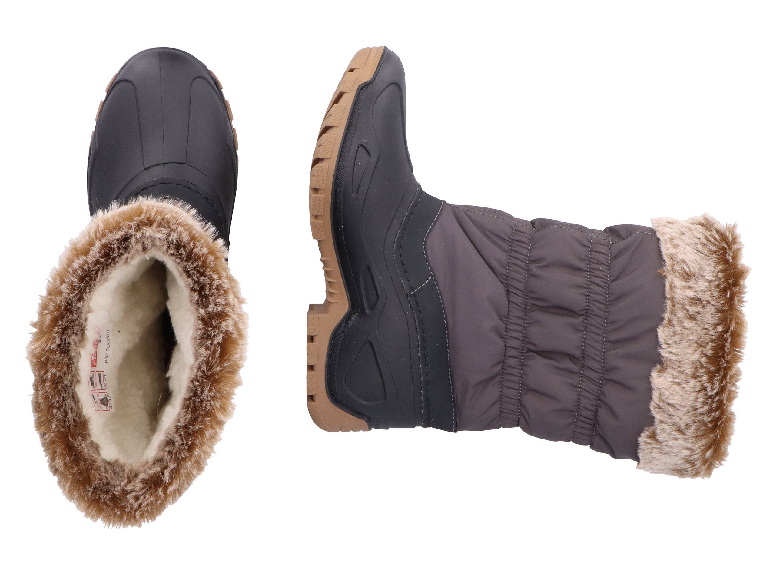 Rieker Winterlaarzen met gerimpelde schacht dankzij elastiek