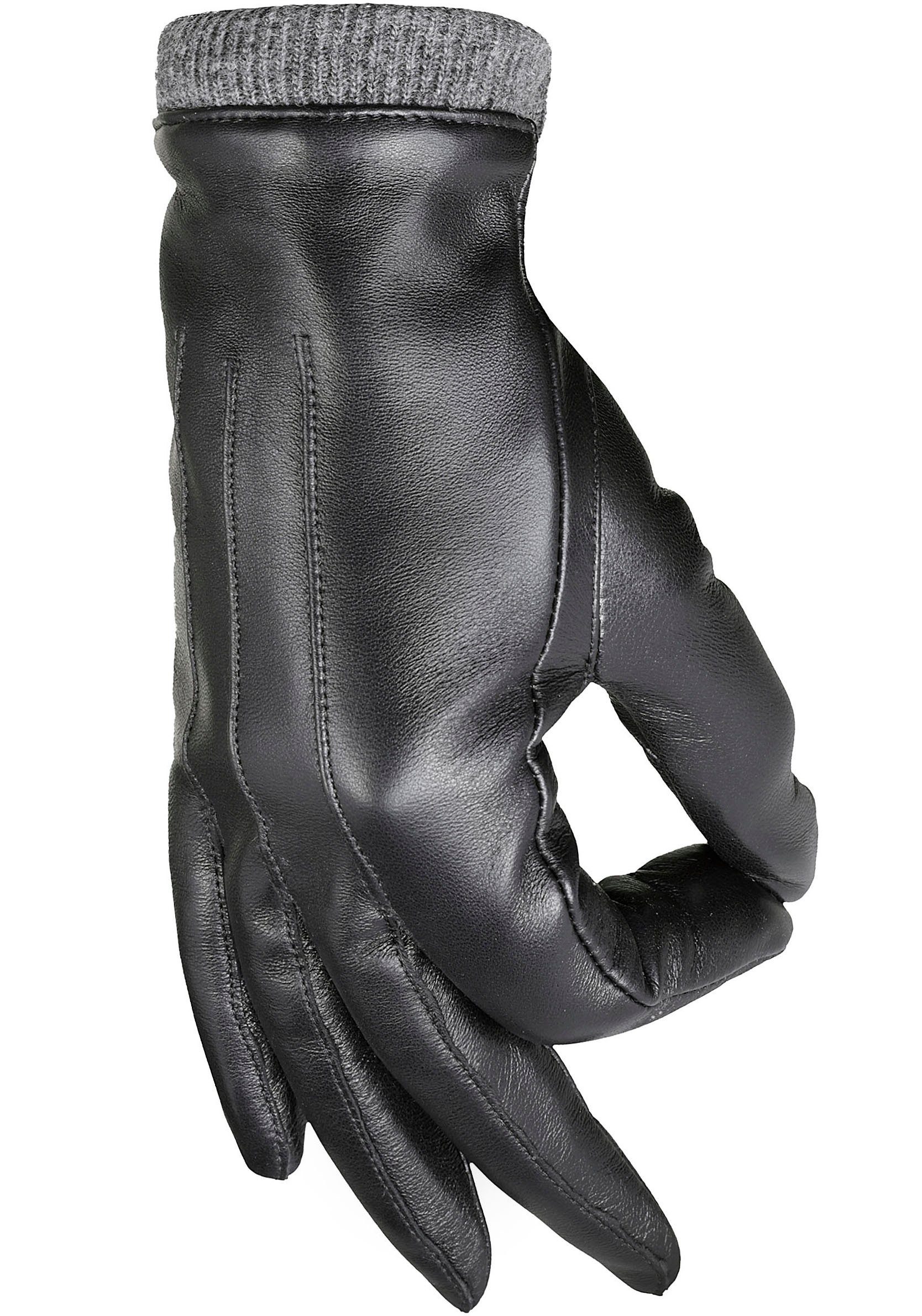 PEARLWOOD Leren handschoenen Daisy Touchscreen-geschikt - bedienbaar met 10 vingers, decoratieve naden
