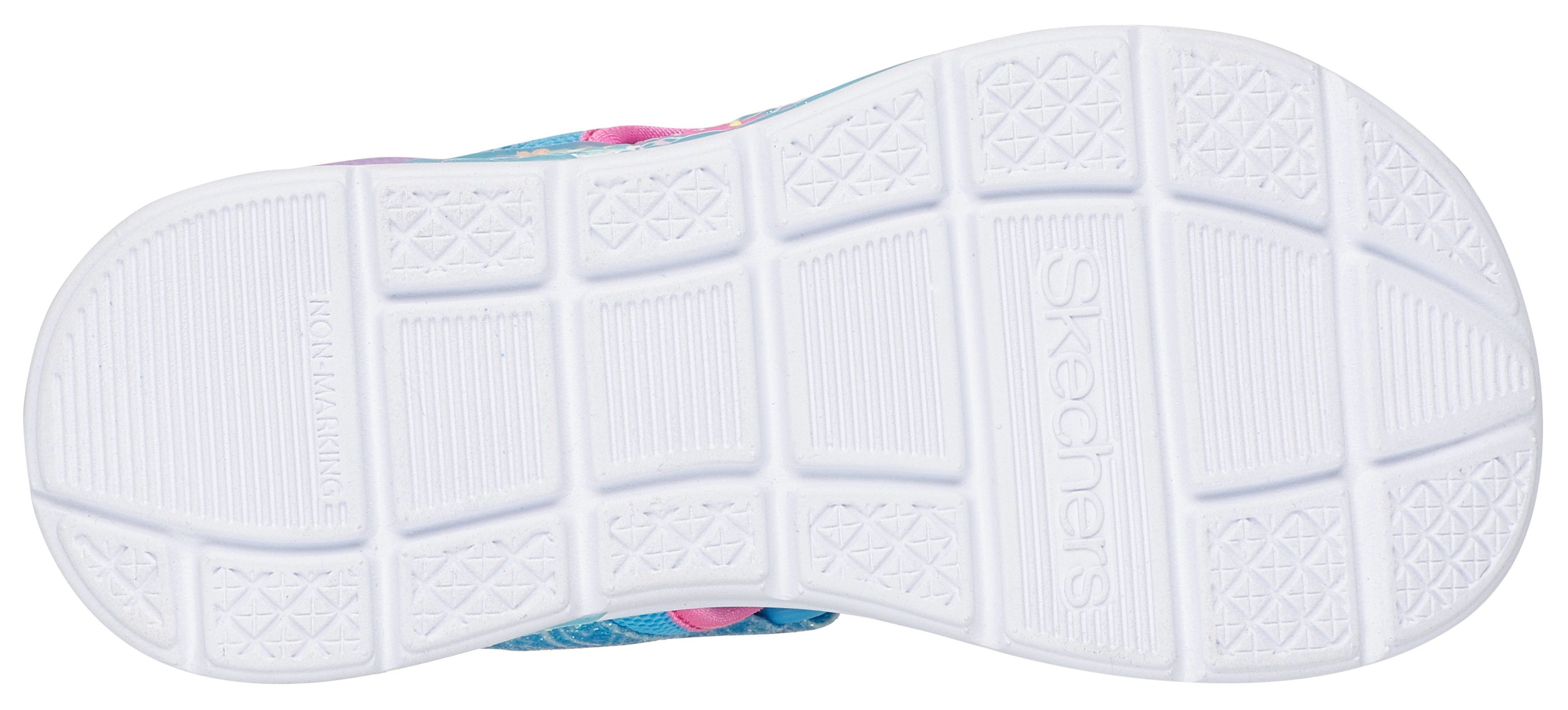 Skechers Sandalen MERMAID DREAMS SANDAL , blink,-klittenbandschoen, zeemeermin ontwerp, maat sjabloon om te downloaden