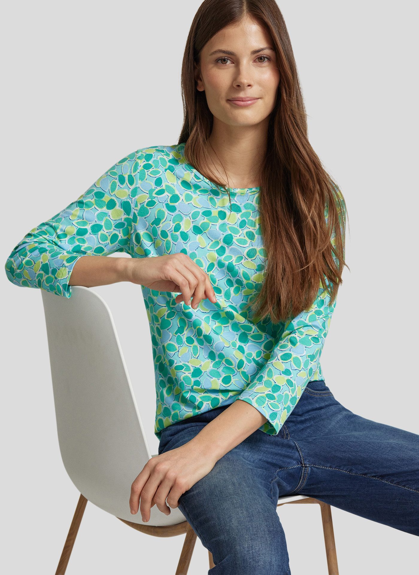 Rabe Shirt met 3/4 mouwen met grafisch patroon, met stretch