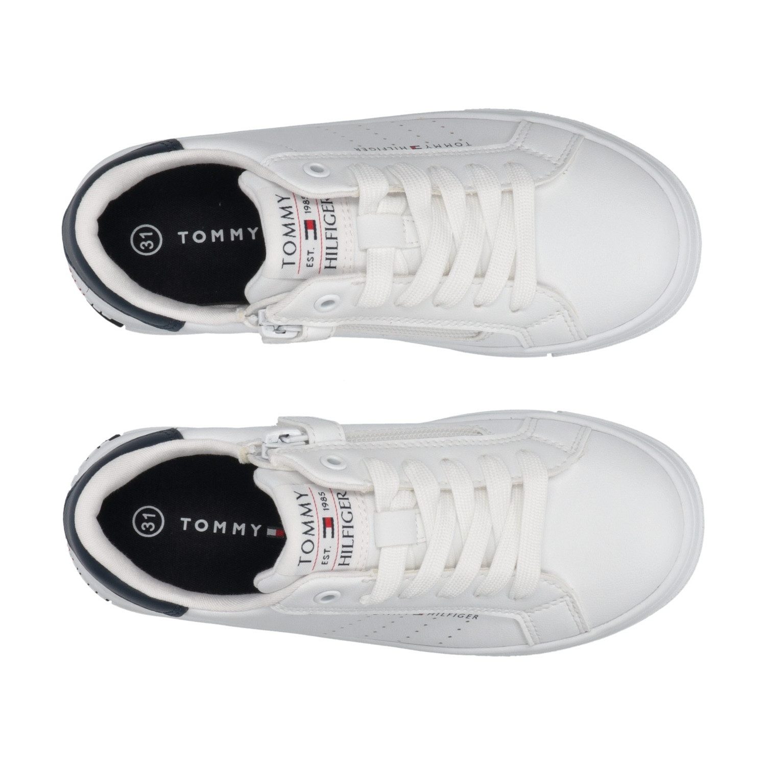 Tommy Hilfiger Plateausneakers , veterschoenen, plateausneaker met veters
