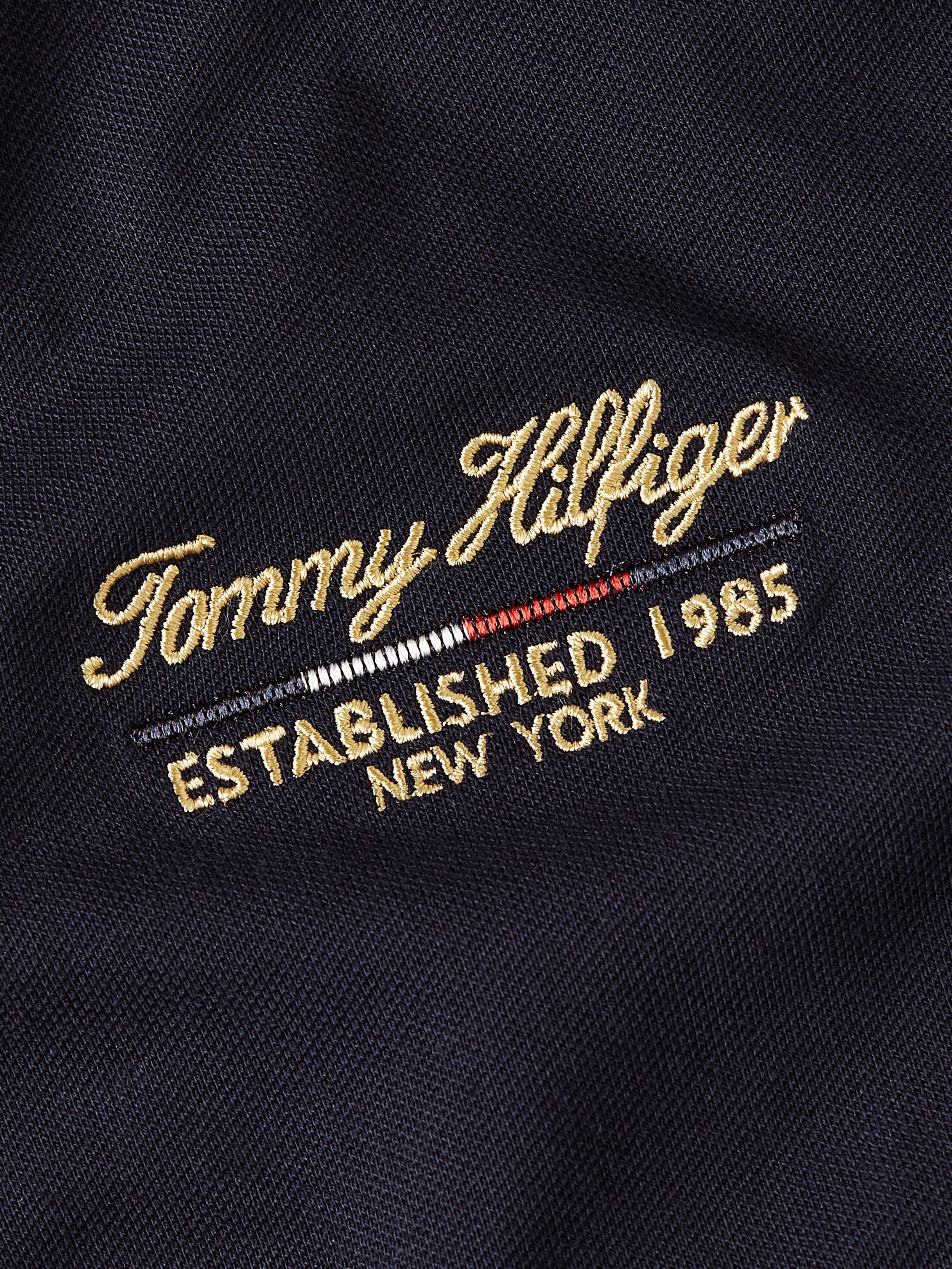 Tommy Hilfiger Poloshirt SLIM SCRIPT GRAPHIC POLO SS met tommy hilfiger script-logo-opschrift