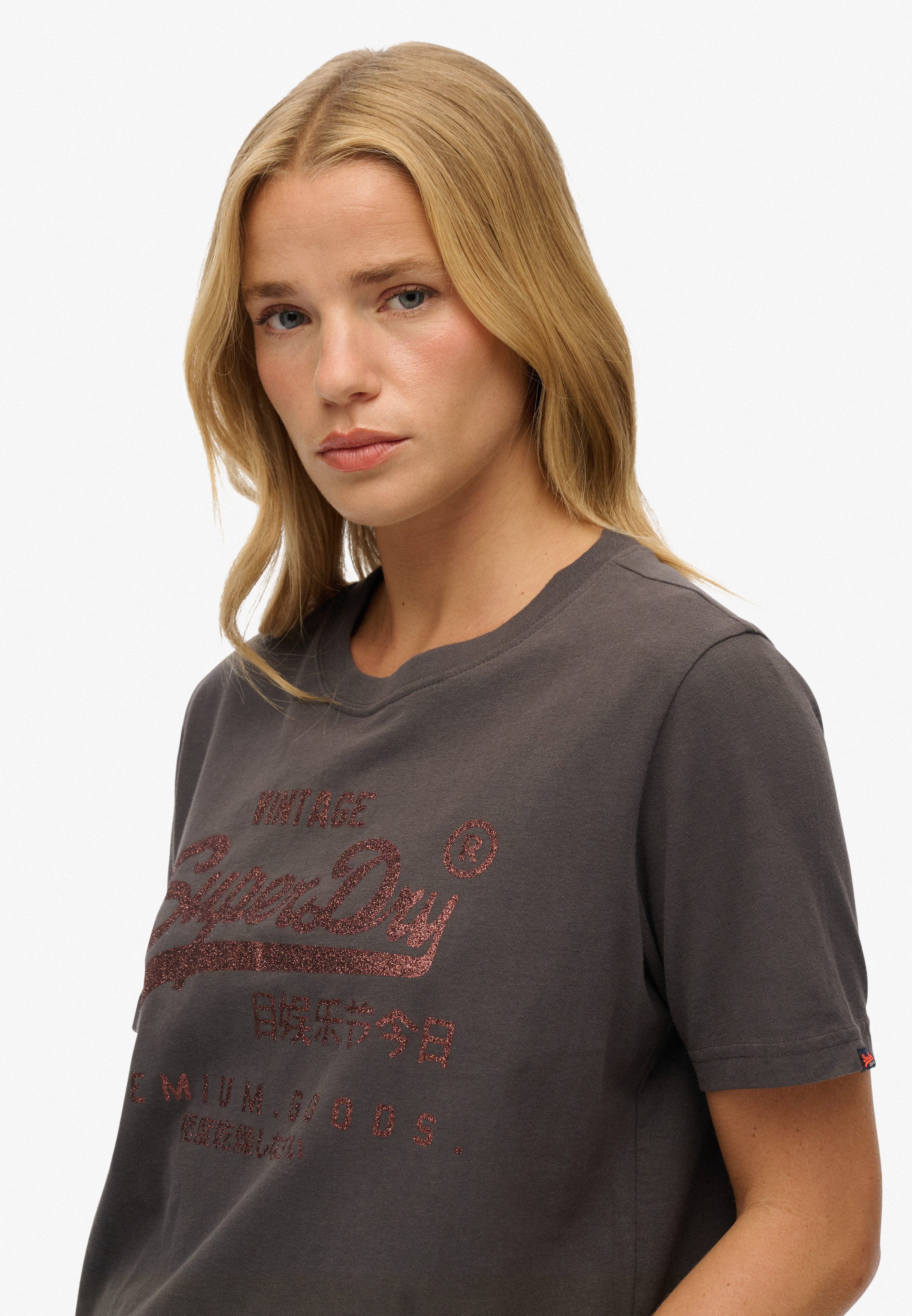 Superdry Shirt met print EMBELLISHED VL RELAXED TEE