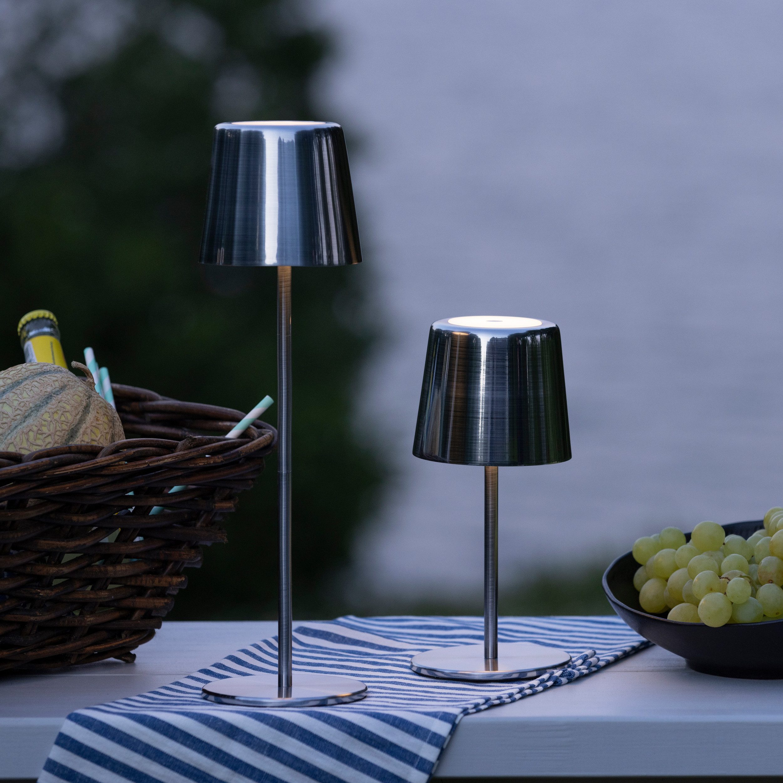 Brilliant Leuchten Led-tafellamp Xaana Accu, 37 cm, 300 lm, 3000-6500 K, dimbaar, metaal, Kaami Premium