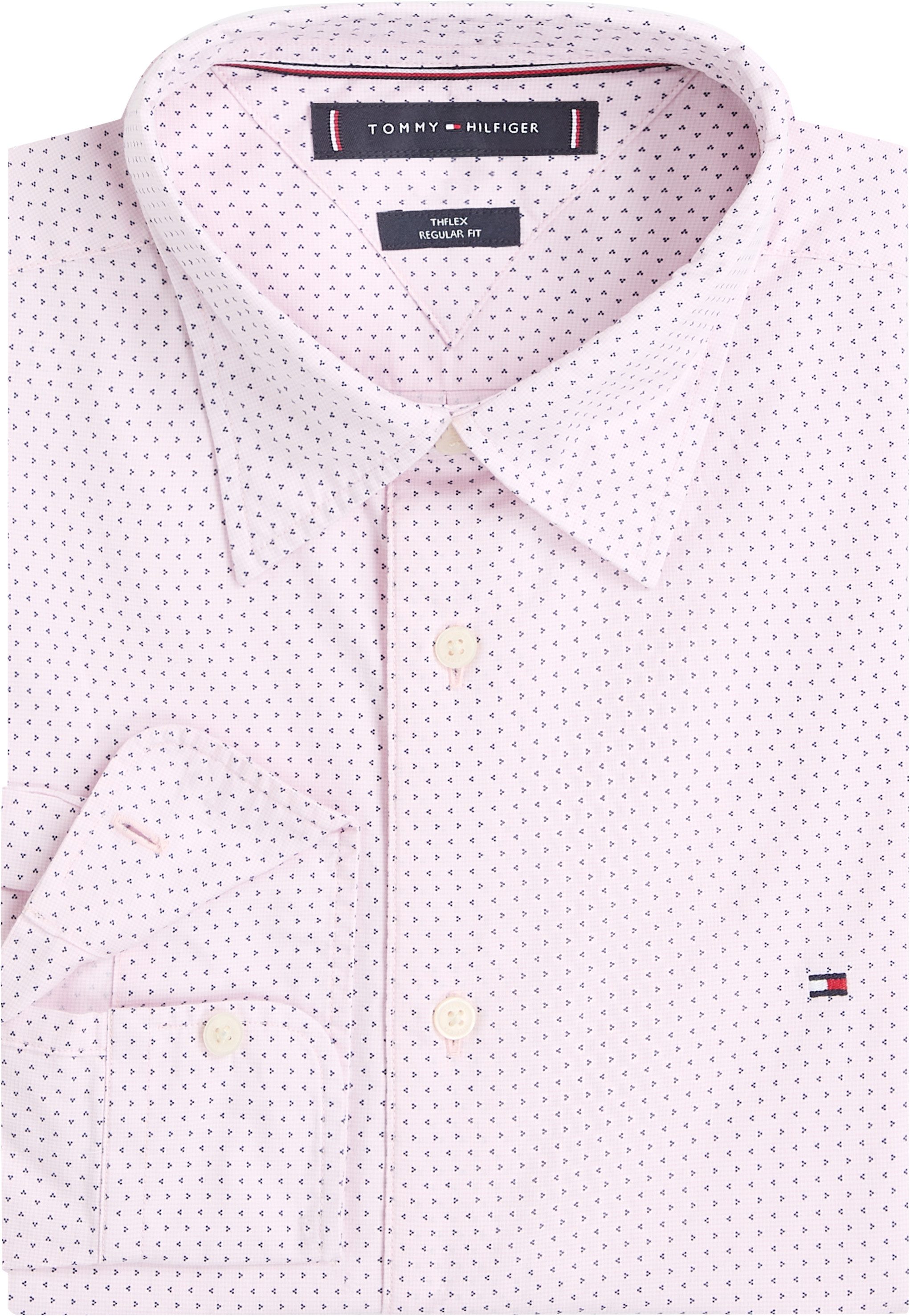 Tommy Hilfiger Overhemd met lange mouwen FLEX POPLIN MINI PRINT RF SHIRT