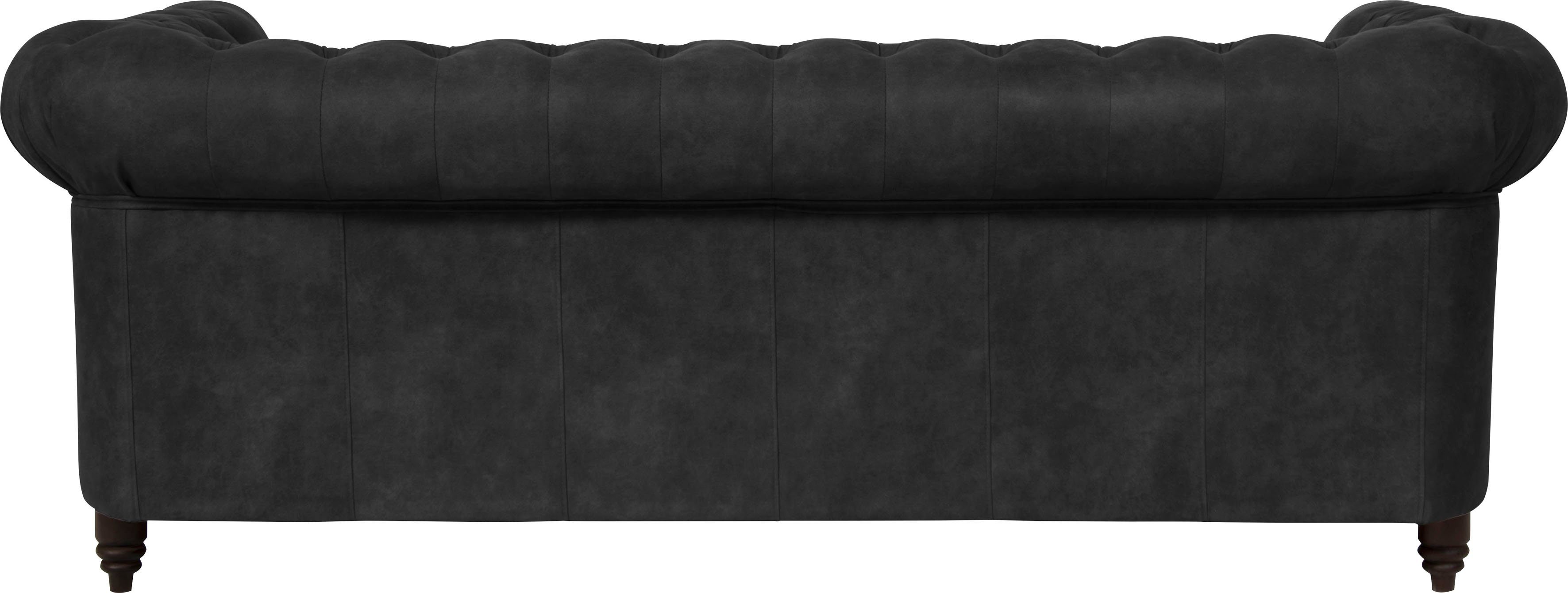 Home affaire Chesterfield-bank Aarburg luxueuze capitonnage en siernagels in chesterfield-design