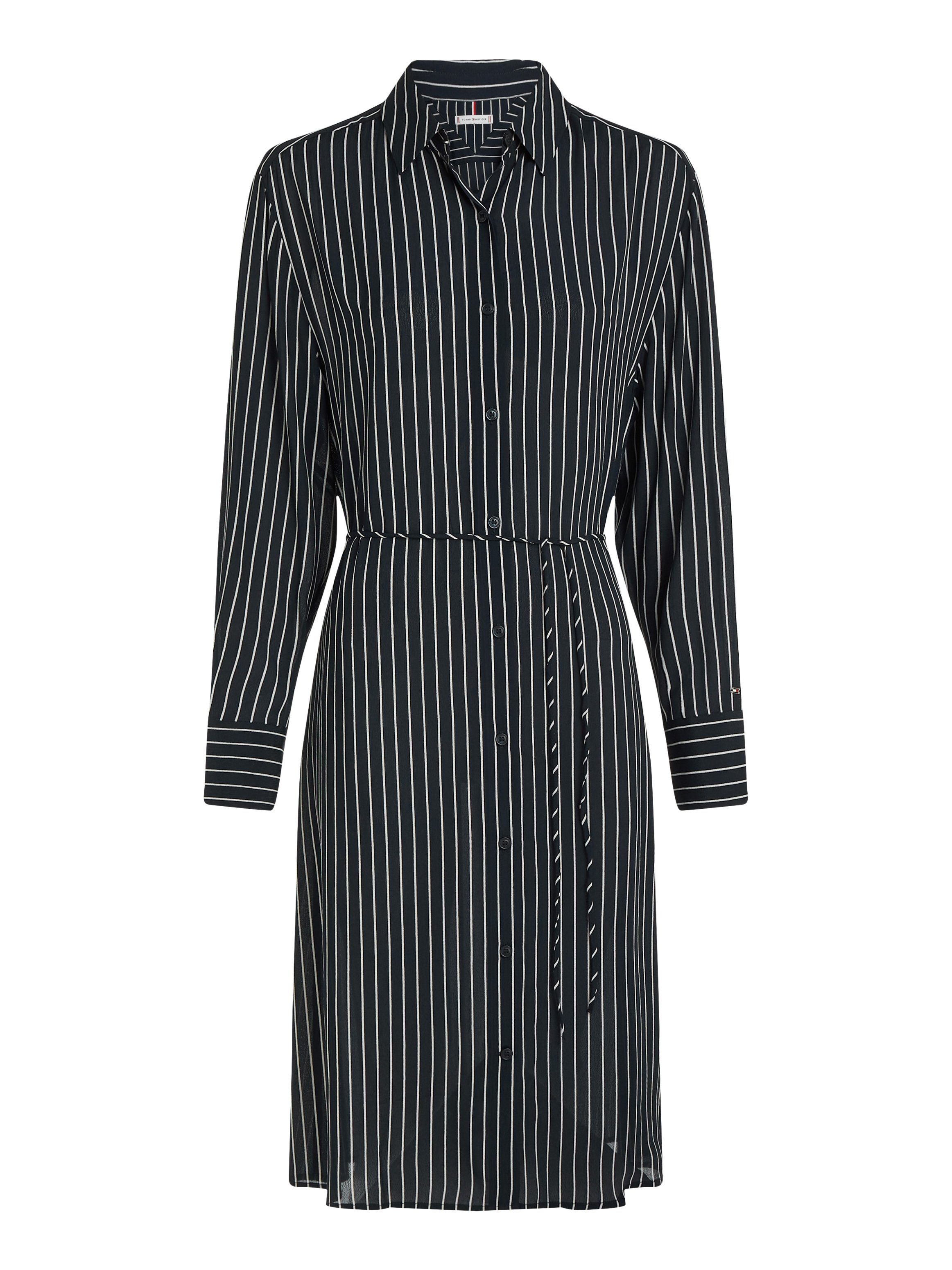 Tommy Hilfiger Blousejurk FLUID VISCOSE CREPE KNEE DRESS