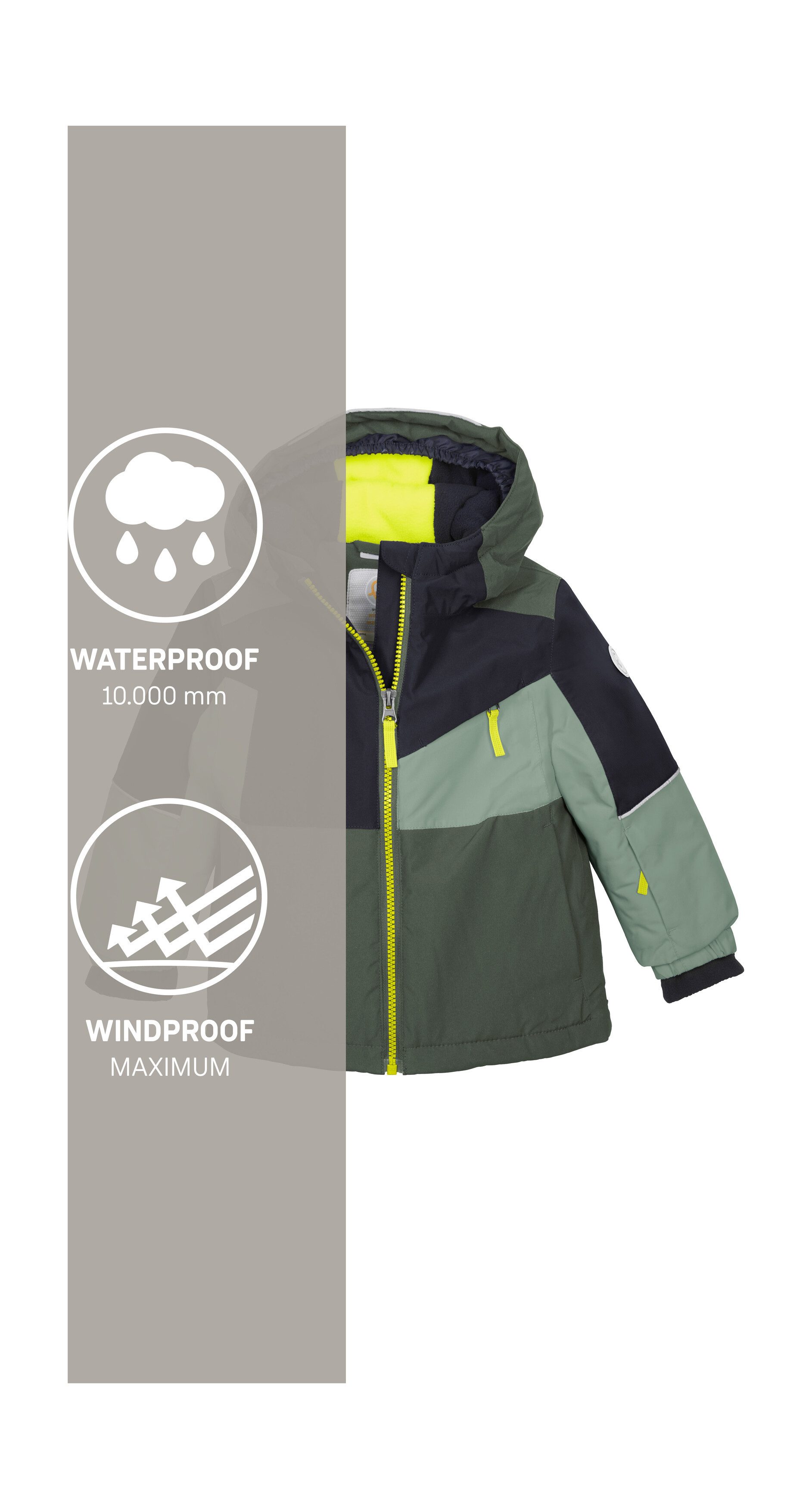 first instinct by killtec Ski-jack FISW 42 MNS SKI JCKT Functionele jas: waterdicht, colourblock, mouwen verlengbaar