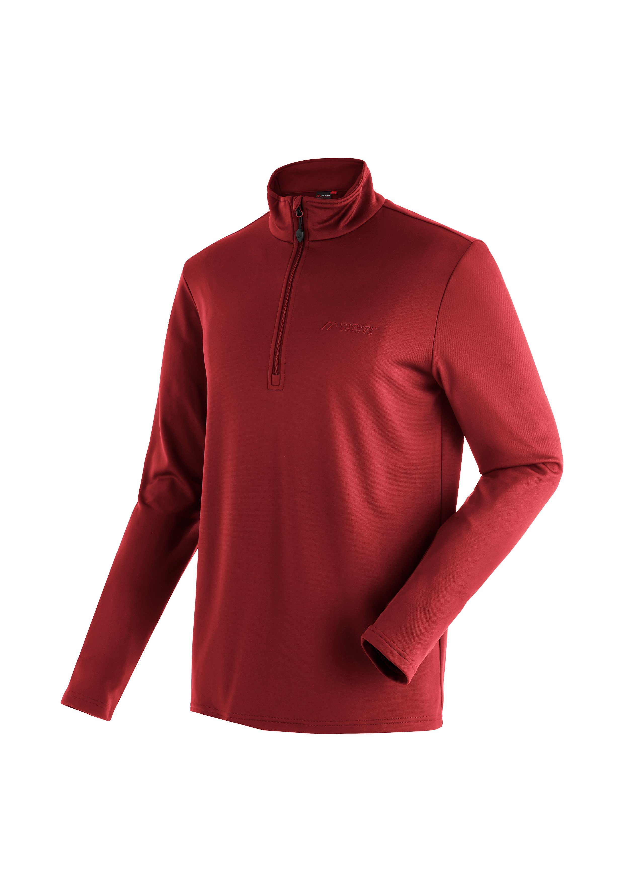 Maier Sports Fleecetrui Felix Heren fleece, functionele midlayer, half-zip, regular fit