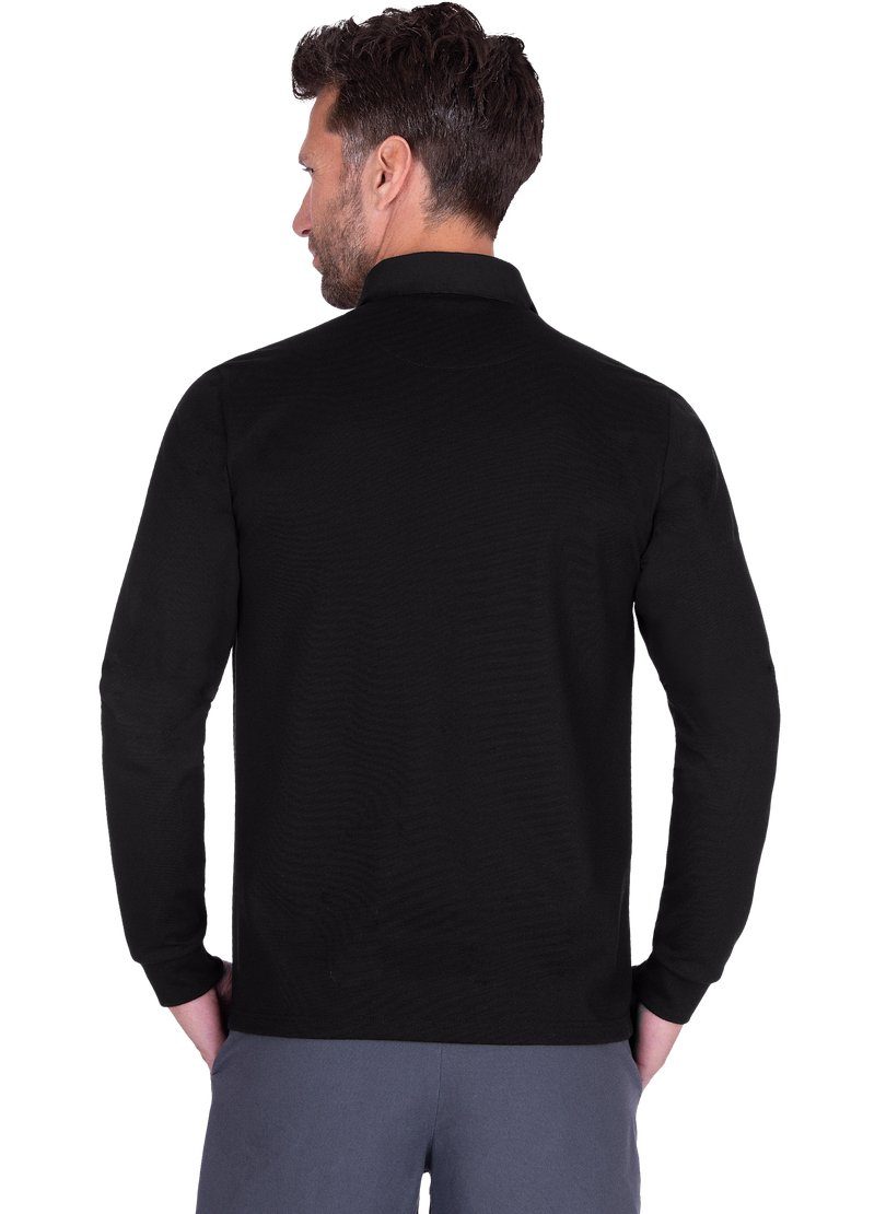 Trigema Poloshirt TRIGEMA business poloshirt met lange mouwen en overhemdkraag (1-delig)