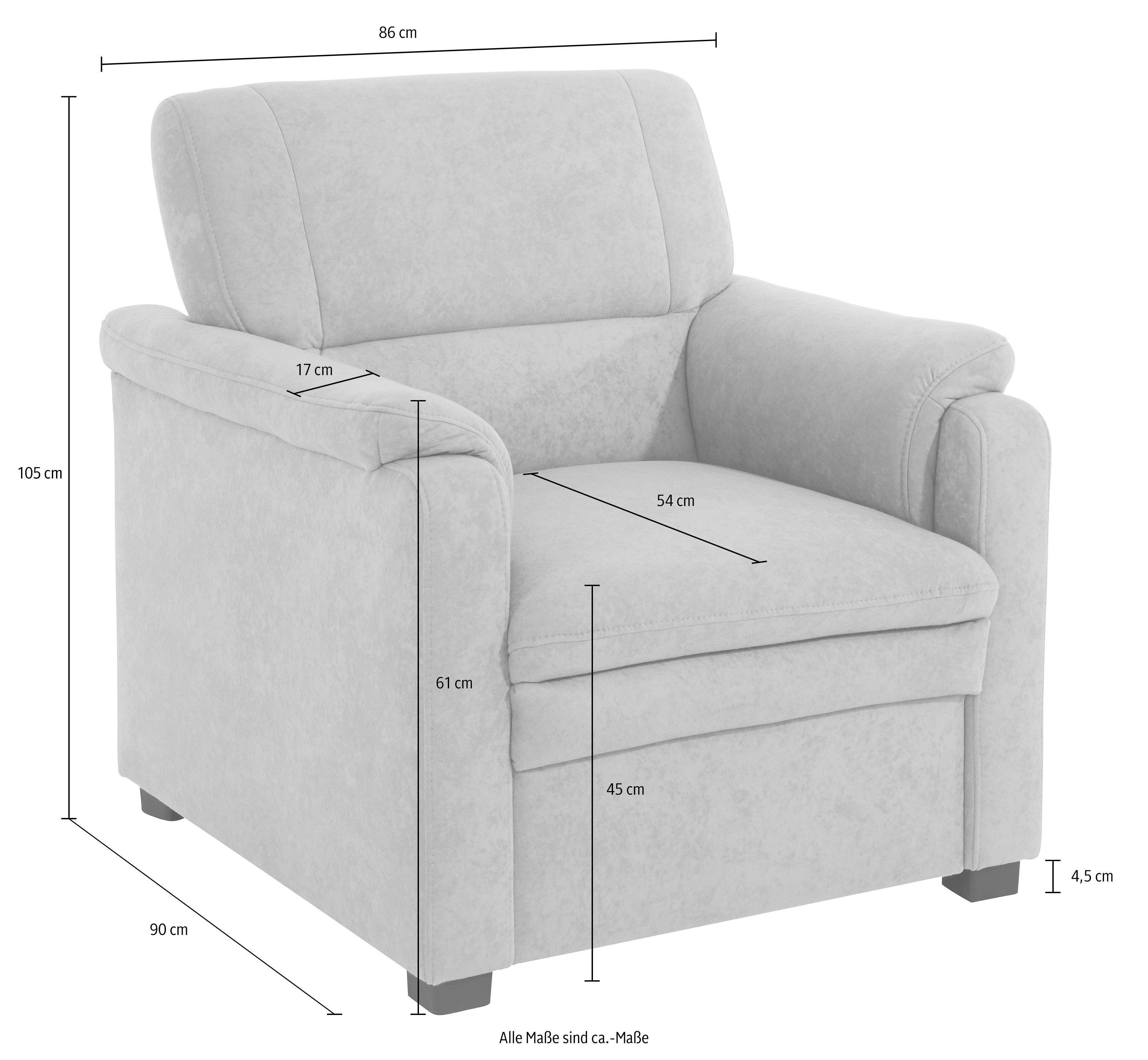 sit&more Fauteuil Pisa met binnenvering
