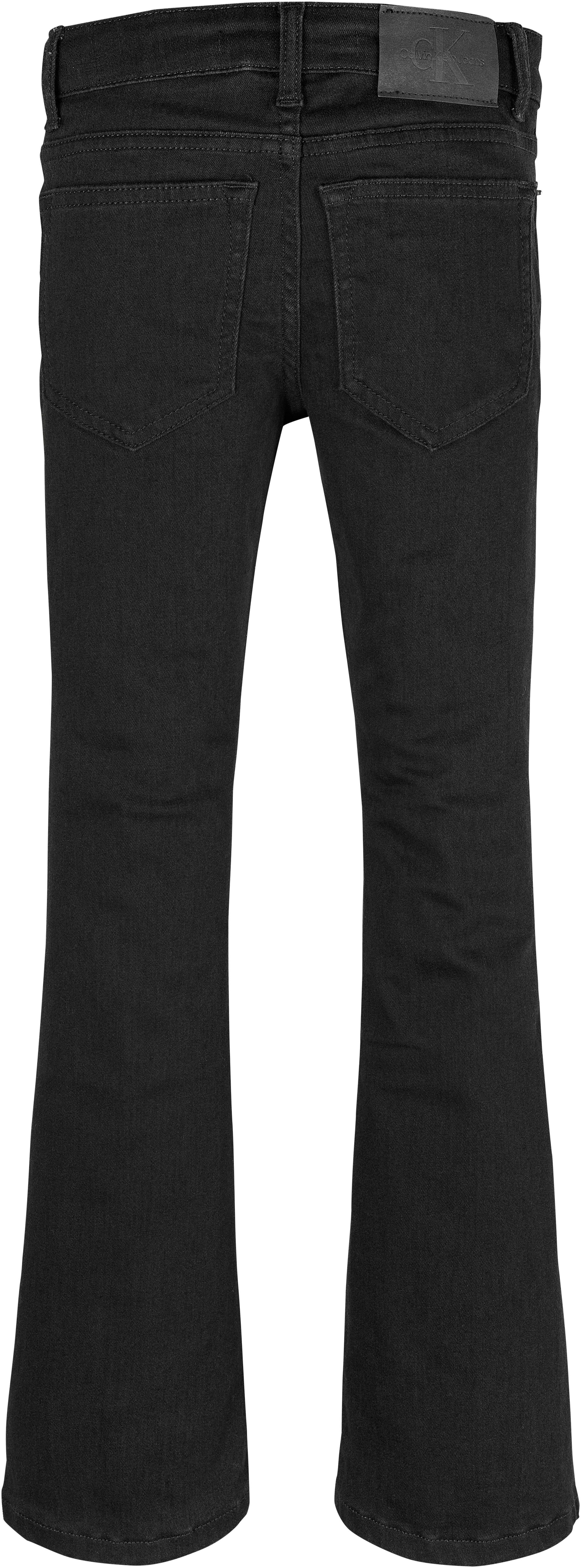 Calvin Klein Wijd uitlopende jeans Mr Flare Ess Black Str Denim voor kinderen tot 16 jaar en met logo-patch