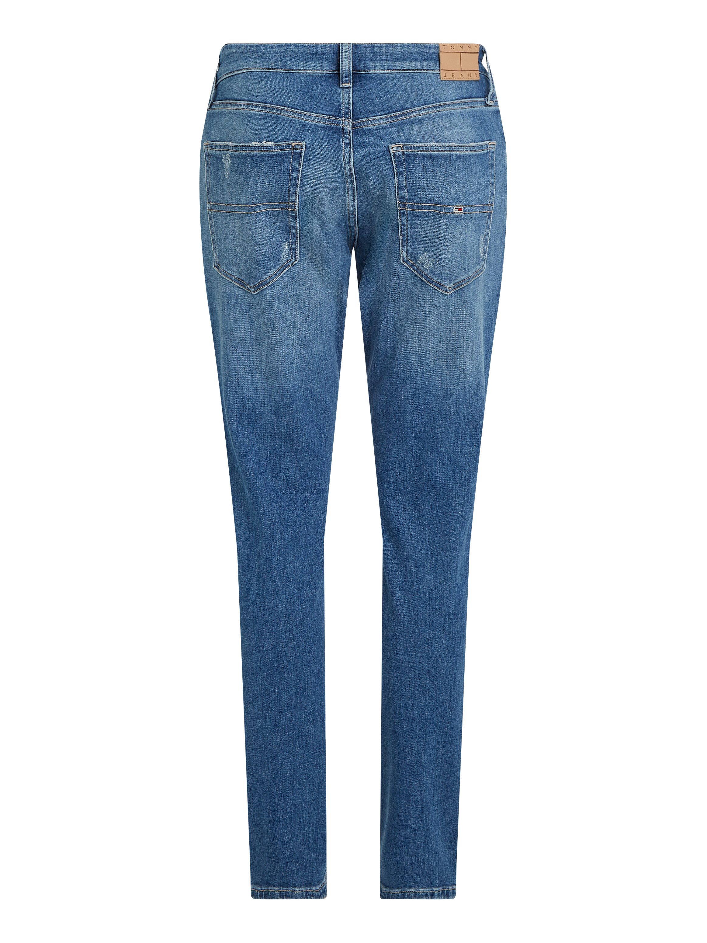 TOMMY JEANS Slim fit jeans Scanton Slim Denim Destroyed-effect, verschillende wassingen