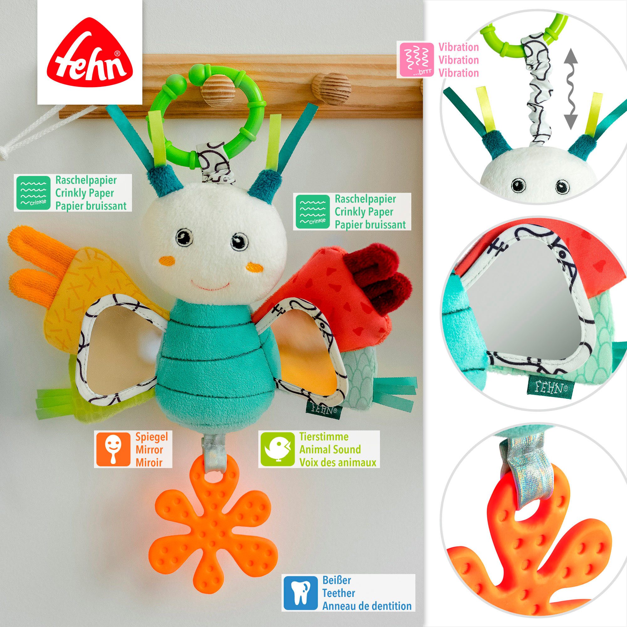 Fehn Grijpspeeltje DoBabyDoo, Activity-vlinder