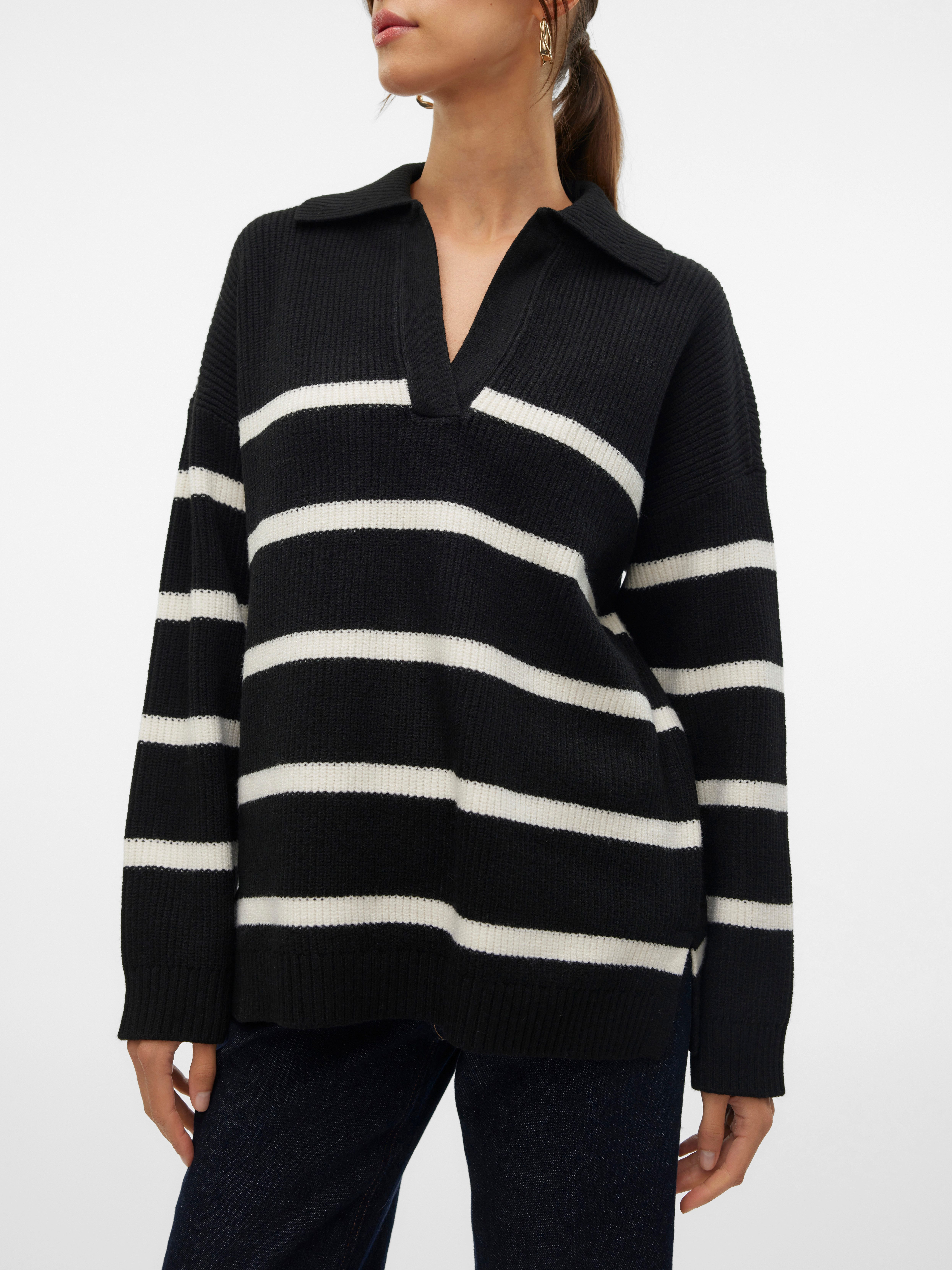 Vero Moda Trui met V-hals VMLUNA LS V-NECK LONG PULLOVER GA BOO