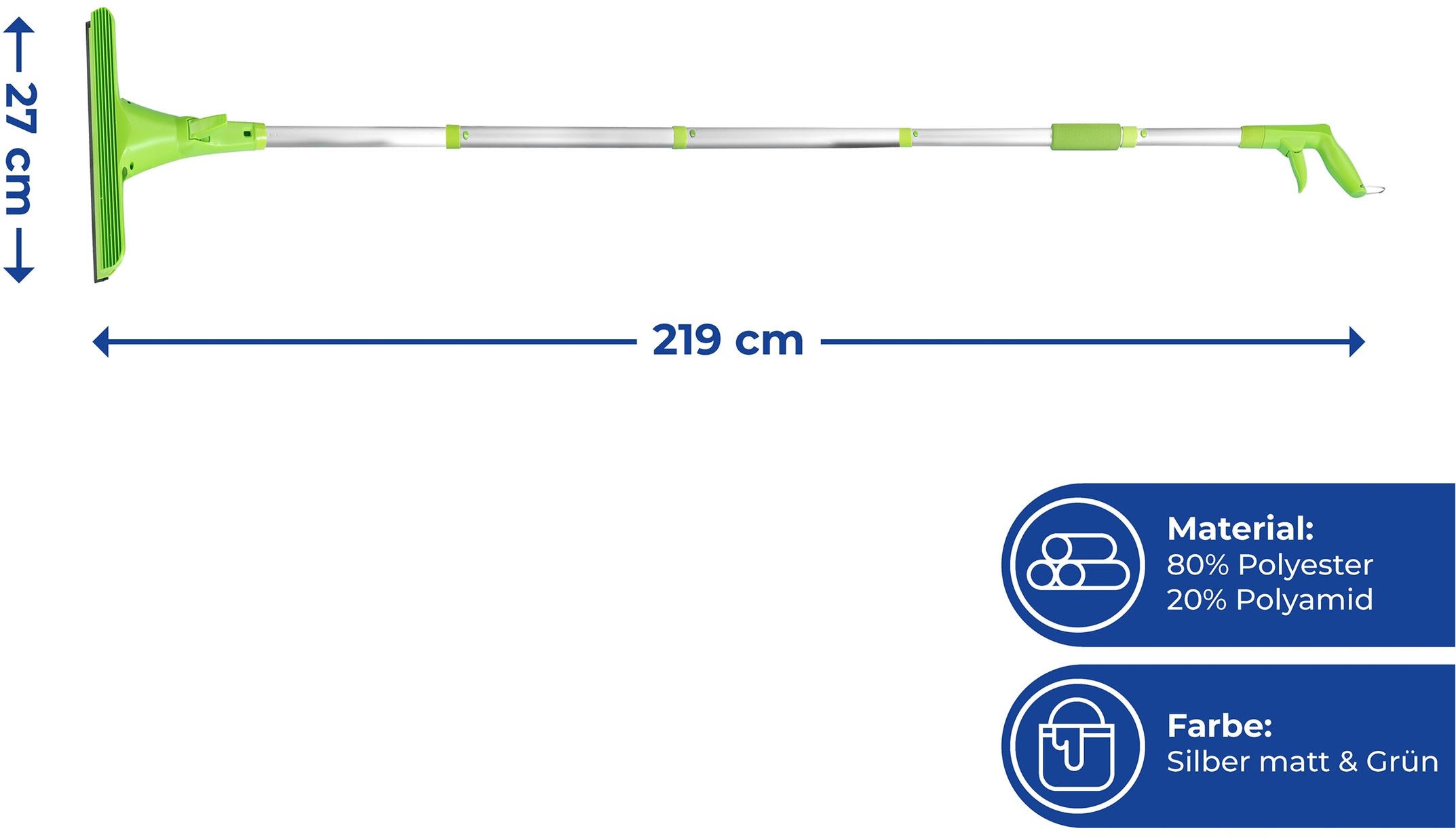 WENKO Ramenwisser Model Maxi maximale werkhoogte 420 cm, wisserbreedte 27 cm