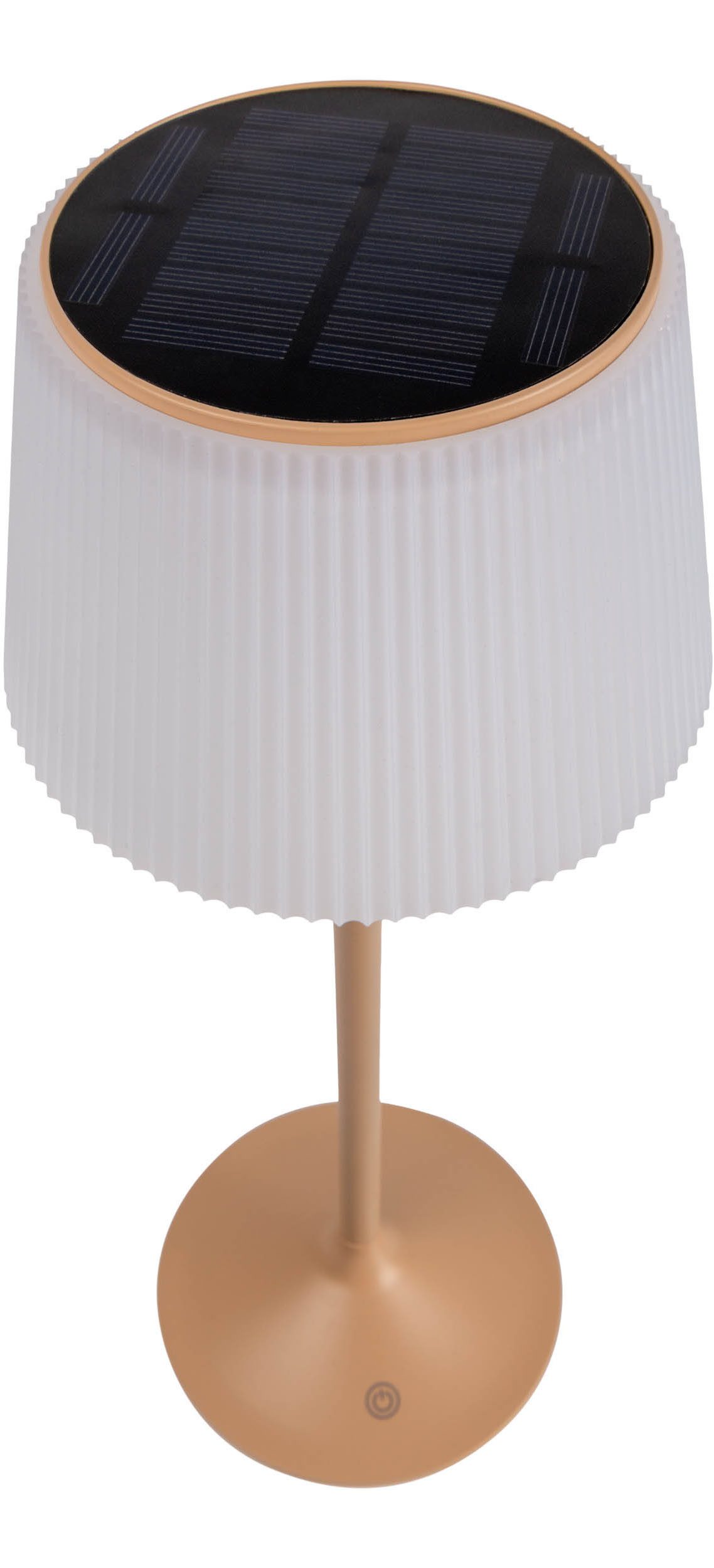 näve Led-tafellamp Zonne-lamp / acculamp "EMMI" Zonne-energie, accubedrijf, CCT, aanraaksensor, accutafellamp (1 stuk)