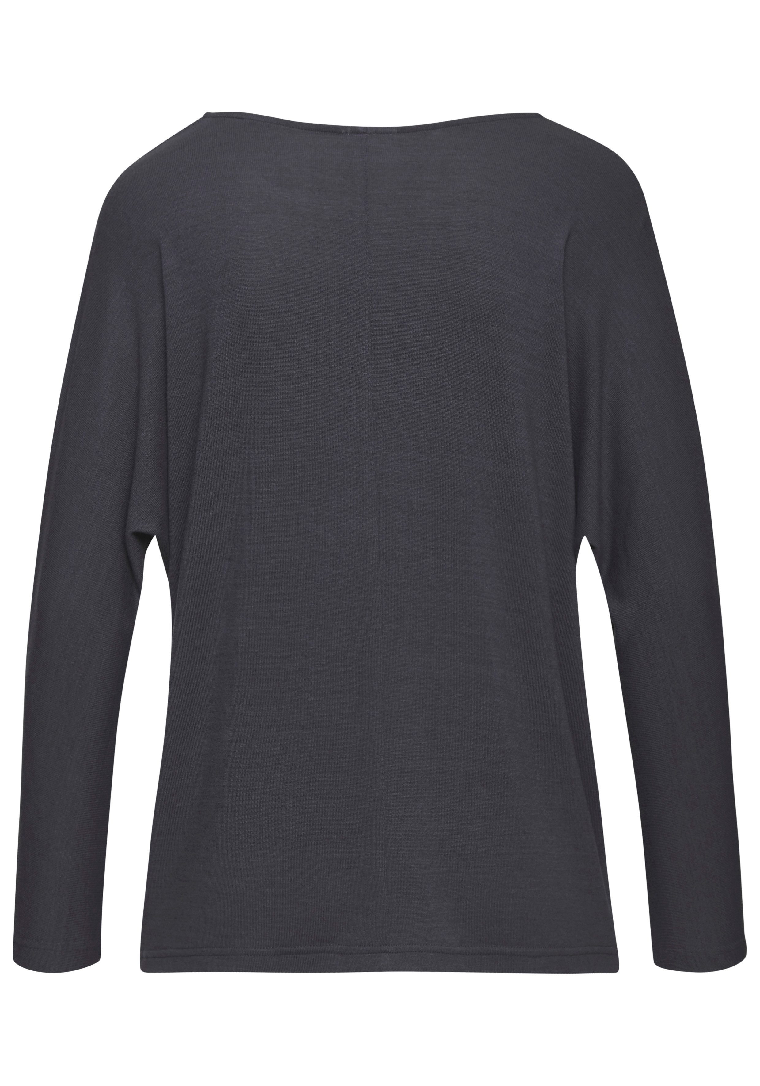 Lascana Shirt met lange mouwen Met vlindermouwen van zacht viscose-fijntricot