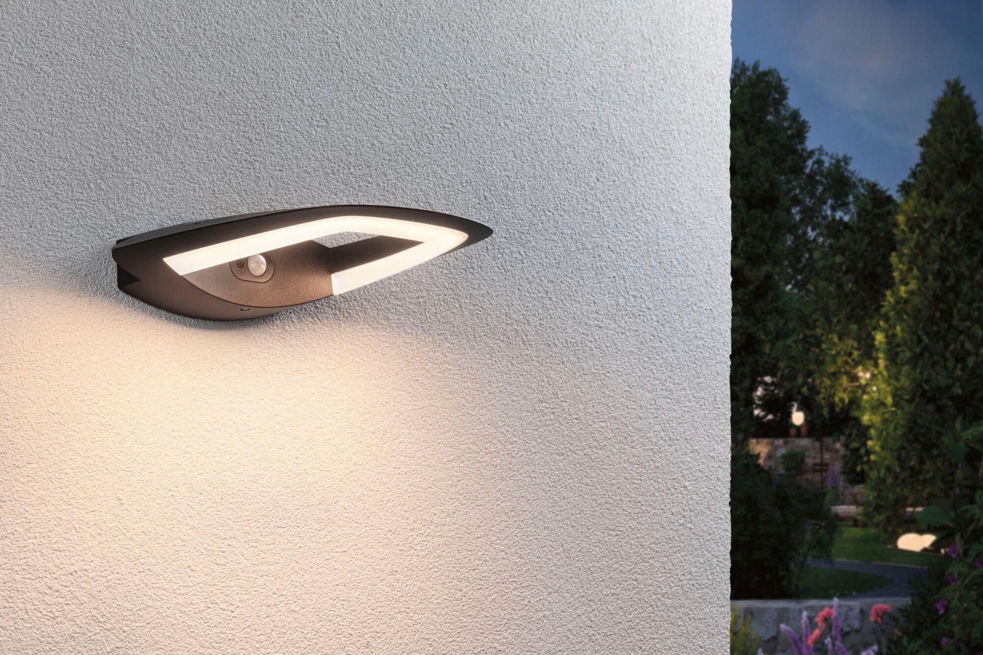Paulmann Led-wandlamp voor buiten Buiten 230V Akena PIR Antraciet