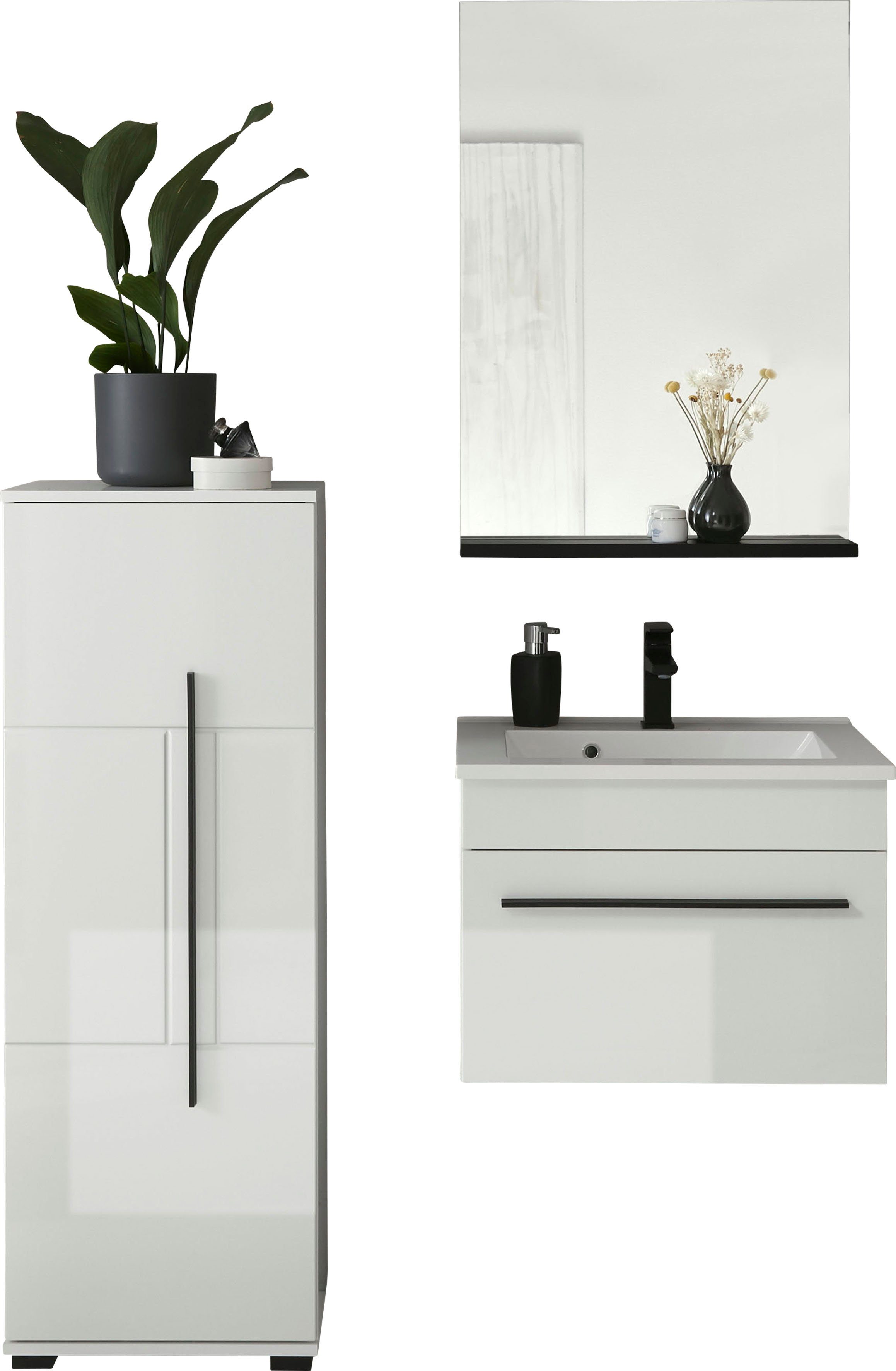 INOSIGN Badkamerserie Cantara, badkamer in modern ontwerp, 3-delig badkamer (set, 3-delig)
