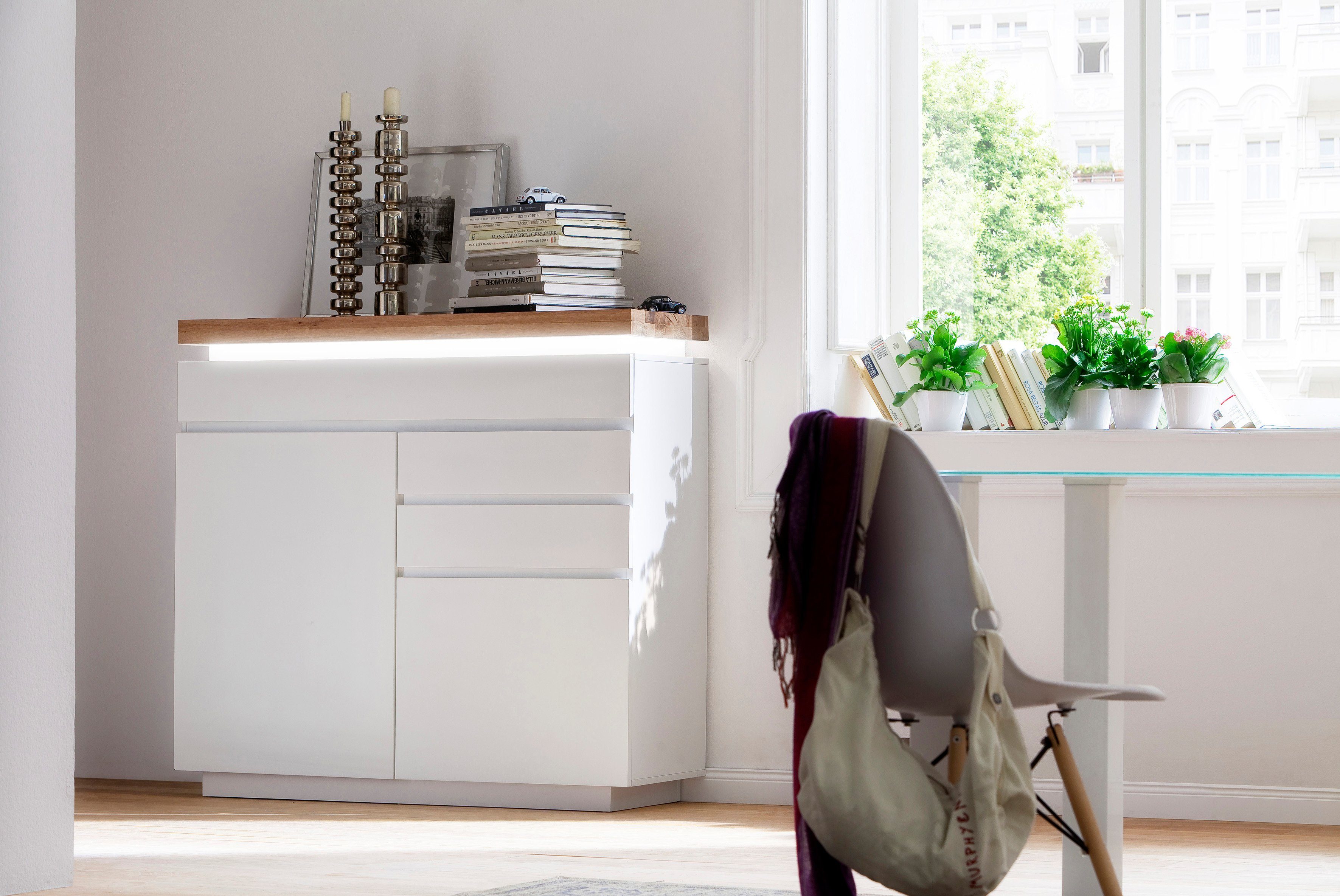 MCA furniture Dressoir Romina met ledverlichting wit dimbaar, incl. afstandsbediening