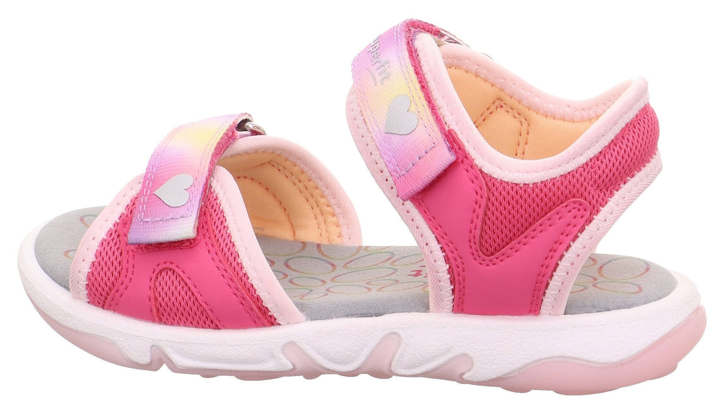 Superfit Sandalen PEBBLES WMS: middel Sandaal met schattige glitter-sluiting, maat sjabloon om te downloaden