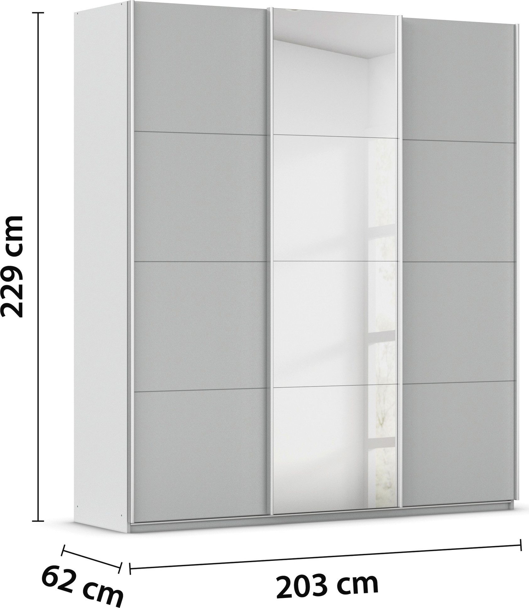 rauch Schuifdeurkast Kledingkast kast OTTO´S CHOICE garderobe AGORDO Top interieur, in 4 breedtes en 2 hoogtes MADE IN GERMANY