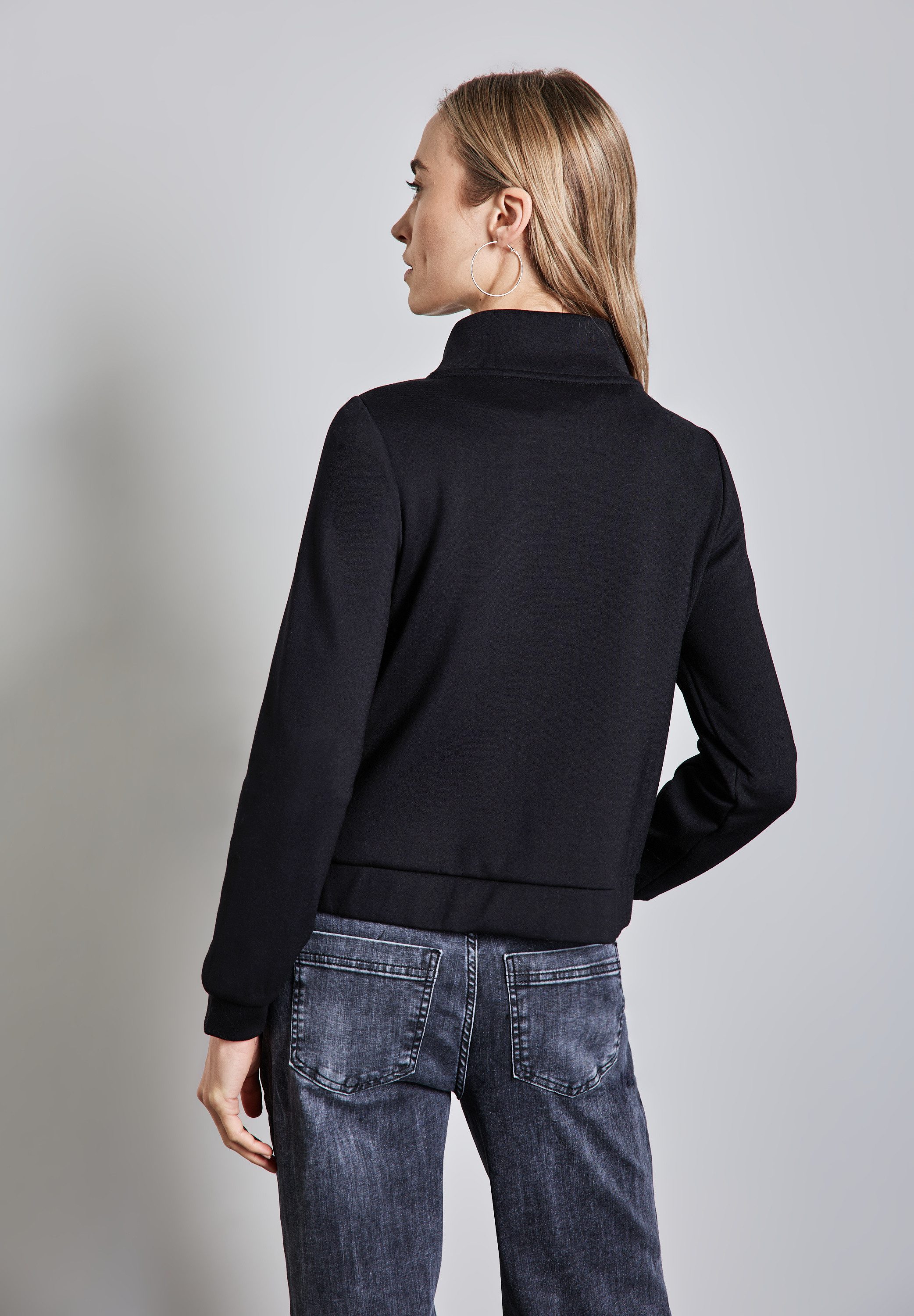 STREET ONE Sweatvest met een rijgkoord