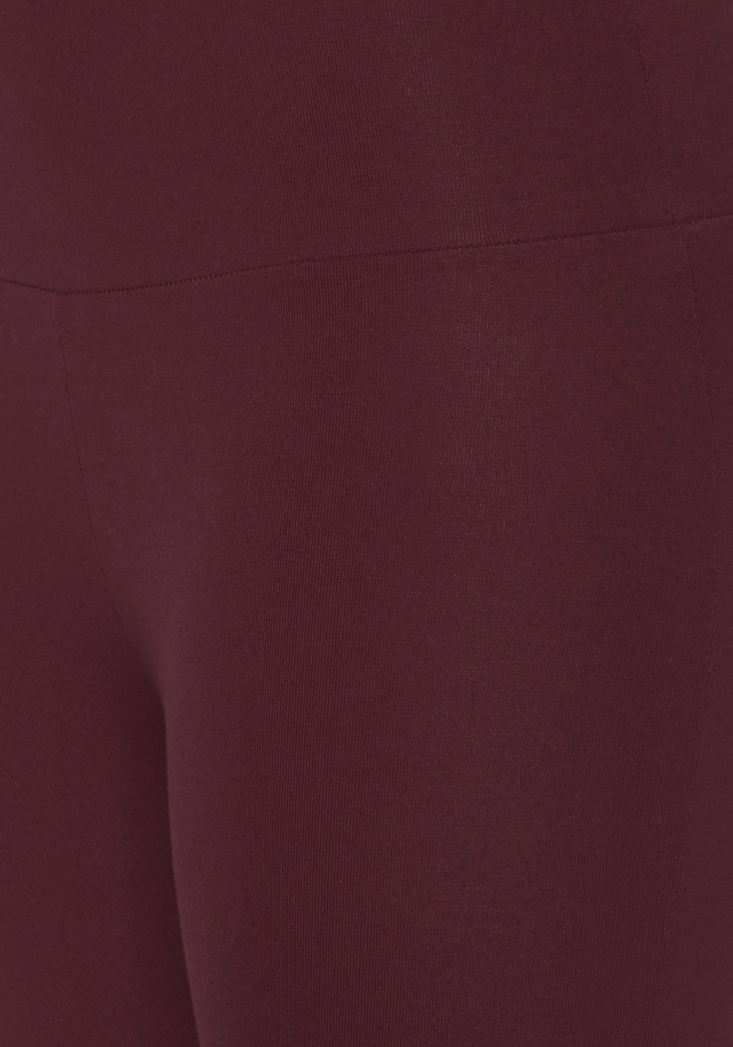 Lascana Caprilegging met brede zachte boord, loungewear