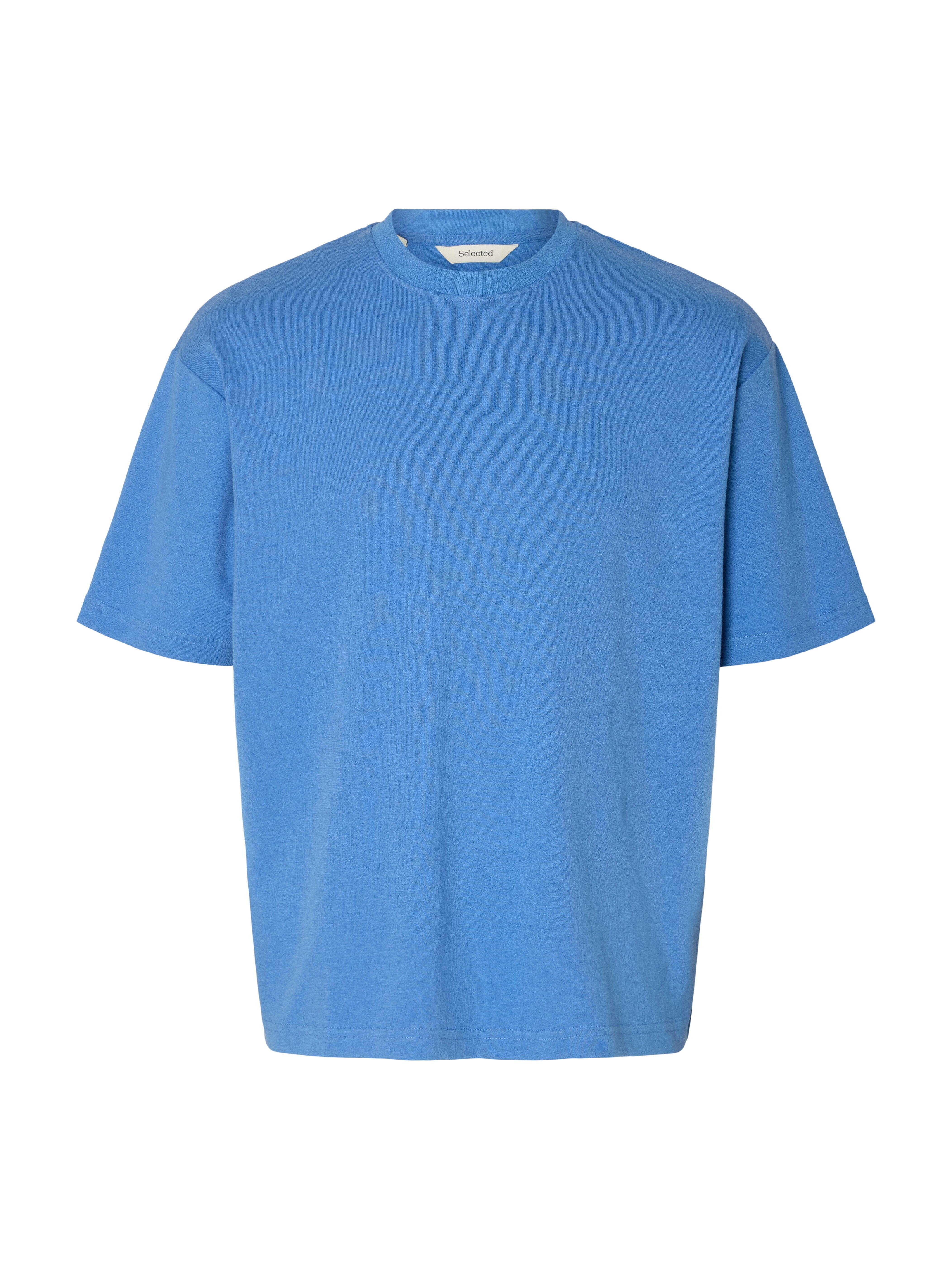 SELECTED HOMME Shirt met ronde hals SLHLOOSEOSCAR SS O-NECK TEE NOOS