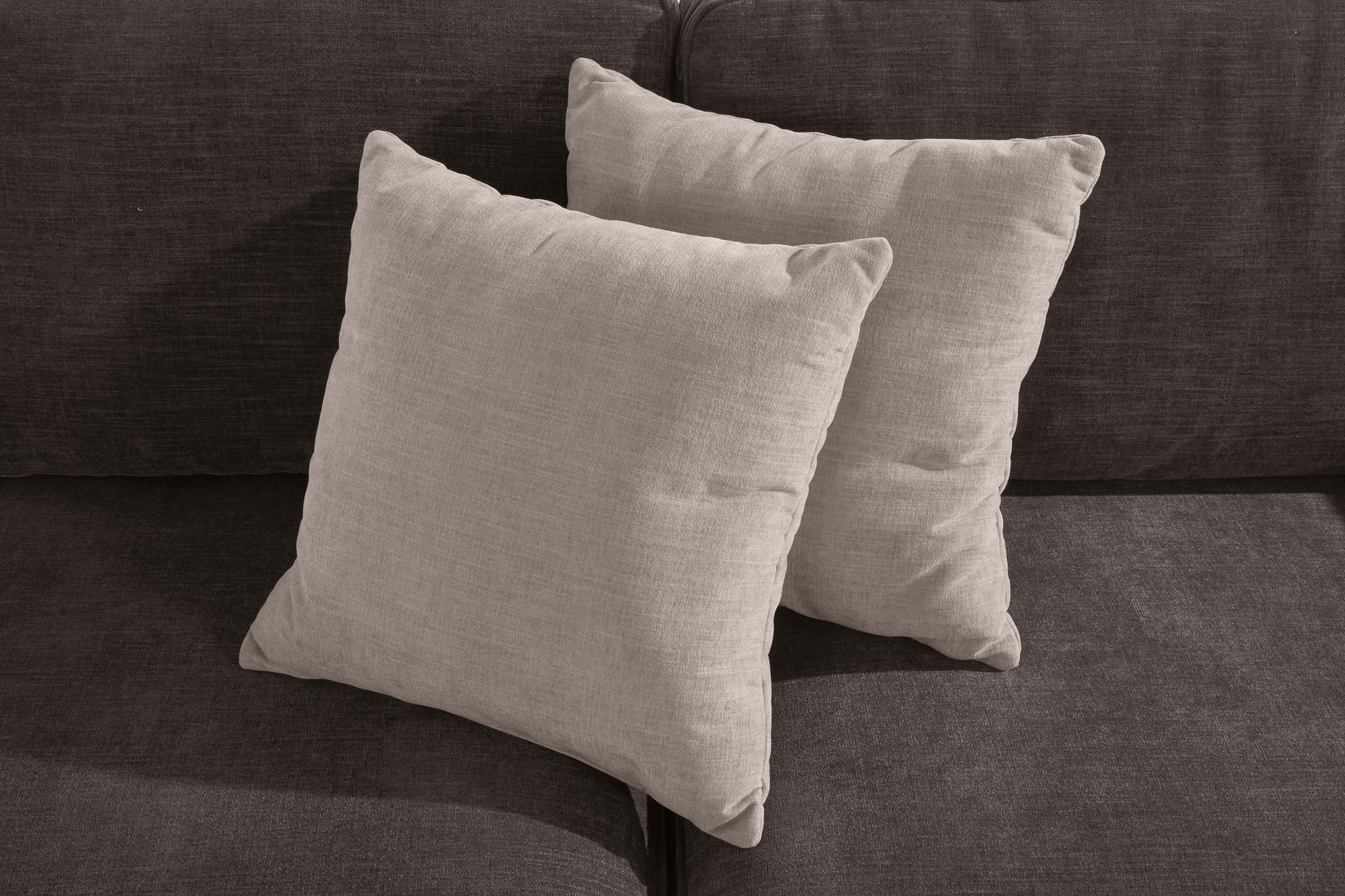 Home affaire 2-zitsbank Broughton zacht zitcomfort, incl. 2 sierkussens, opstaande naad