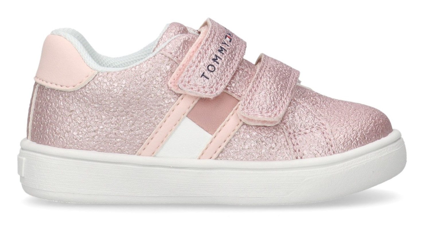 Tommy Hilfiger Sneakers , klittenbandschoen, meisjes schoen met metallic effect